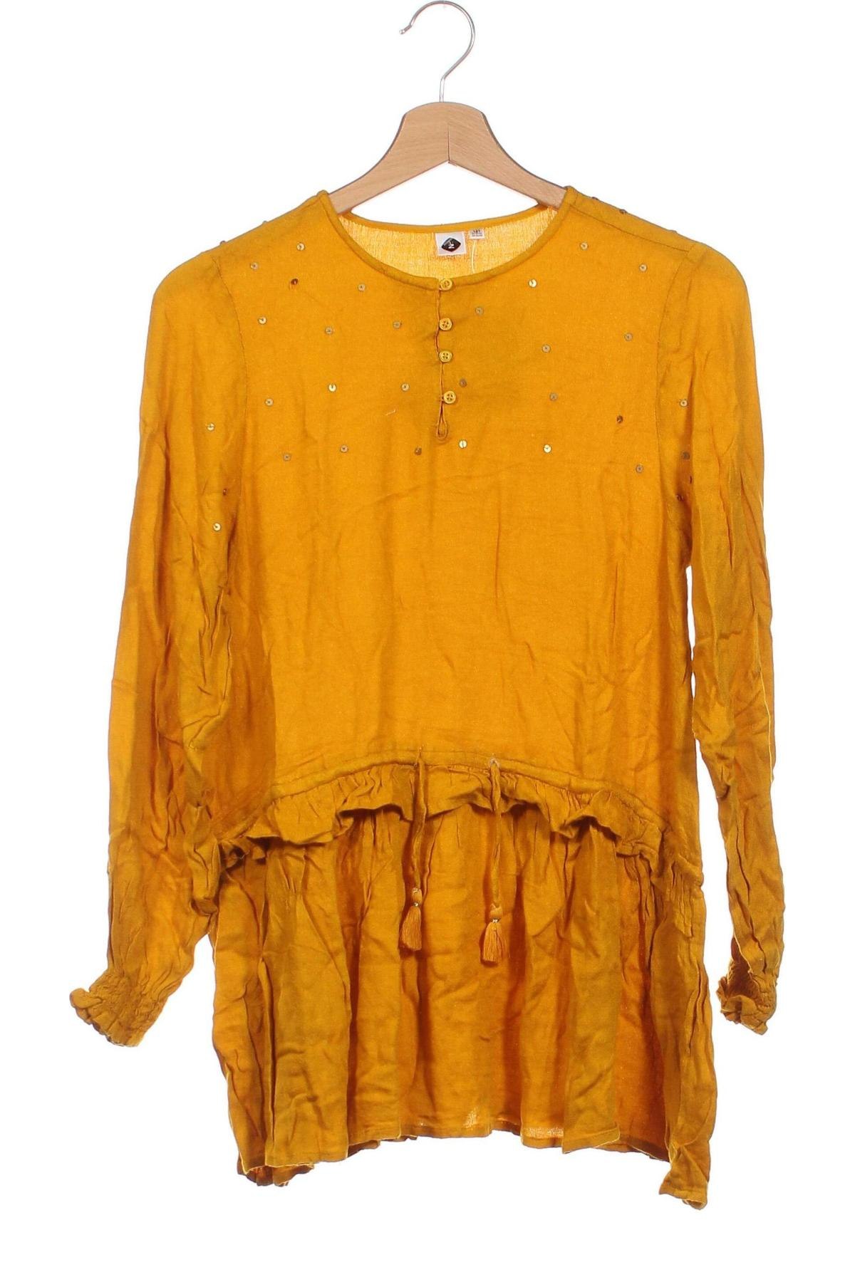 Детска рокля Grain De Ble, Размер 11-12y/ 152-158 см, Цвят Жълт, Цена 15,87 лв.