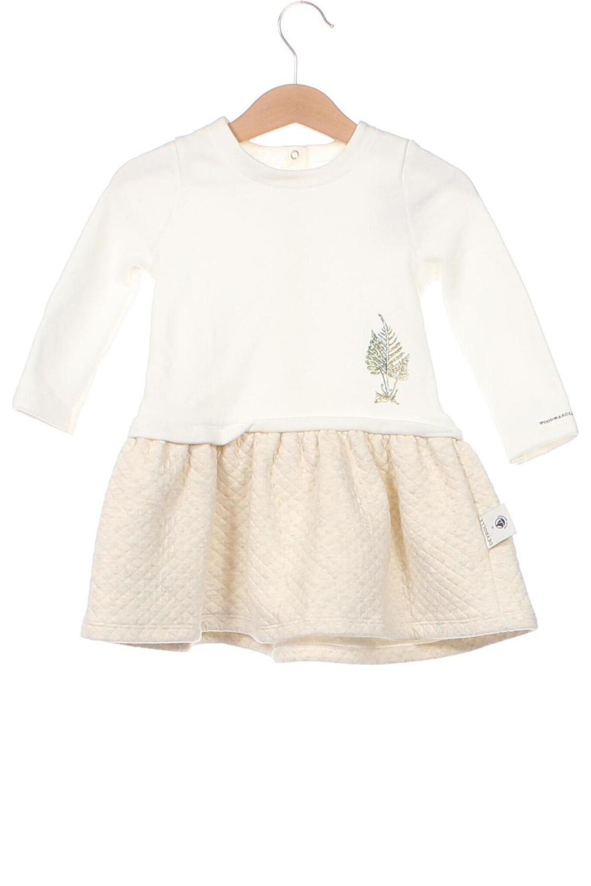 Kinderkleid Petit Bateau, Größe 1-2m/ 50-56 cm, Farbe Weiß, Preis 30,41 €
