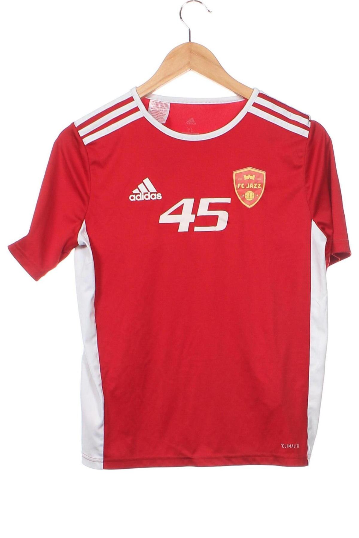 Dziecięcy T-shirt Adidas, Rozmiar 13-14y/ 164-168 cm, Kolor Czerwony, Cena 49,13 zł