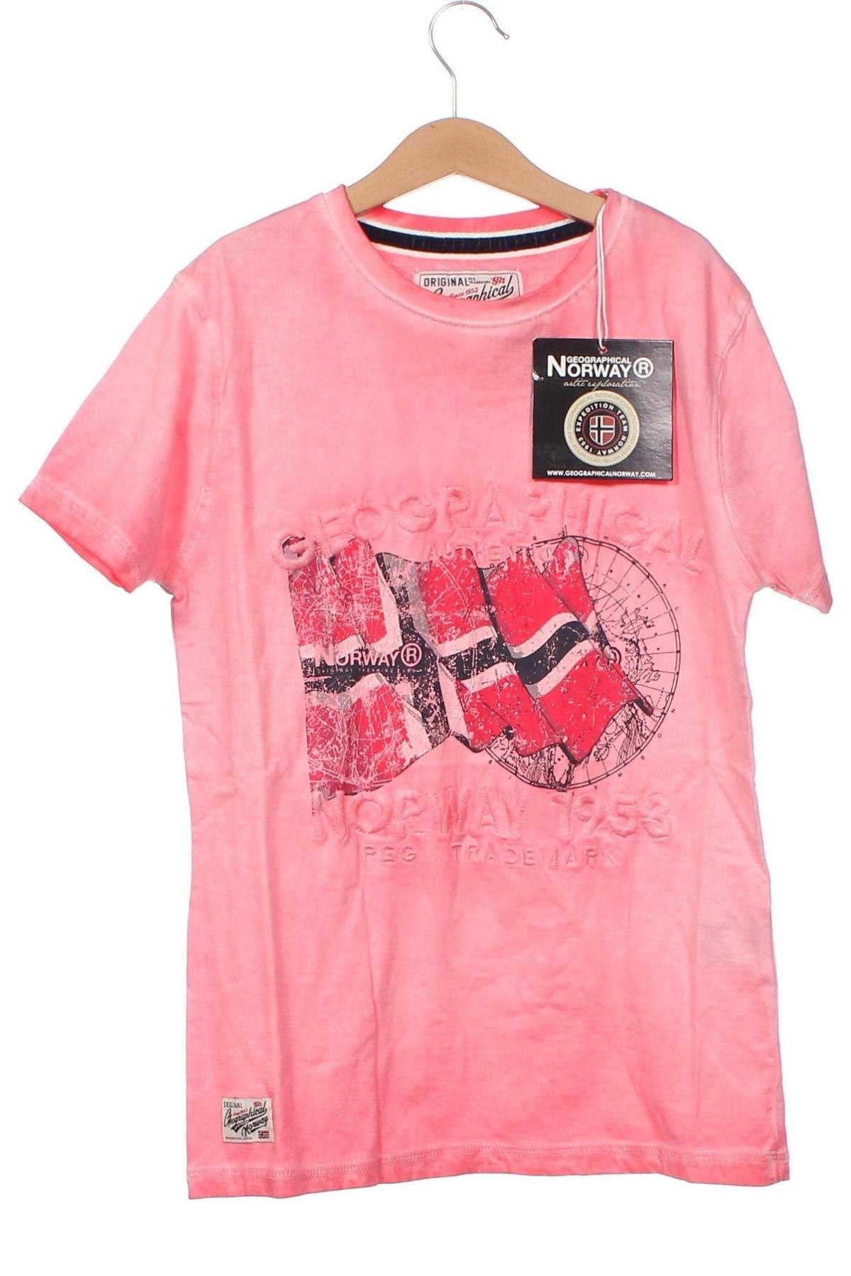 Kinder T-Shirt Geographical Norway, Größe 9-10y/ 140-146 cm, Farbe Rosa, Preis 40,72 €