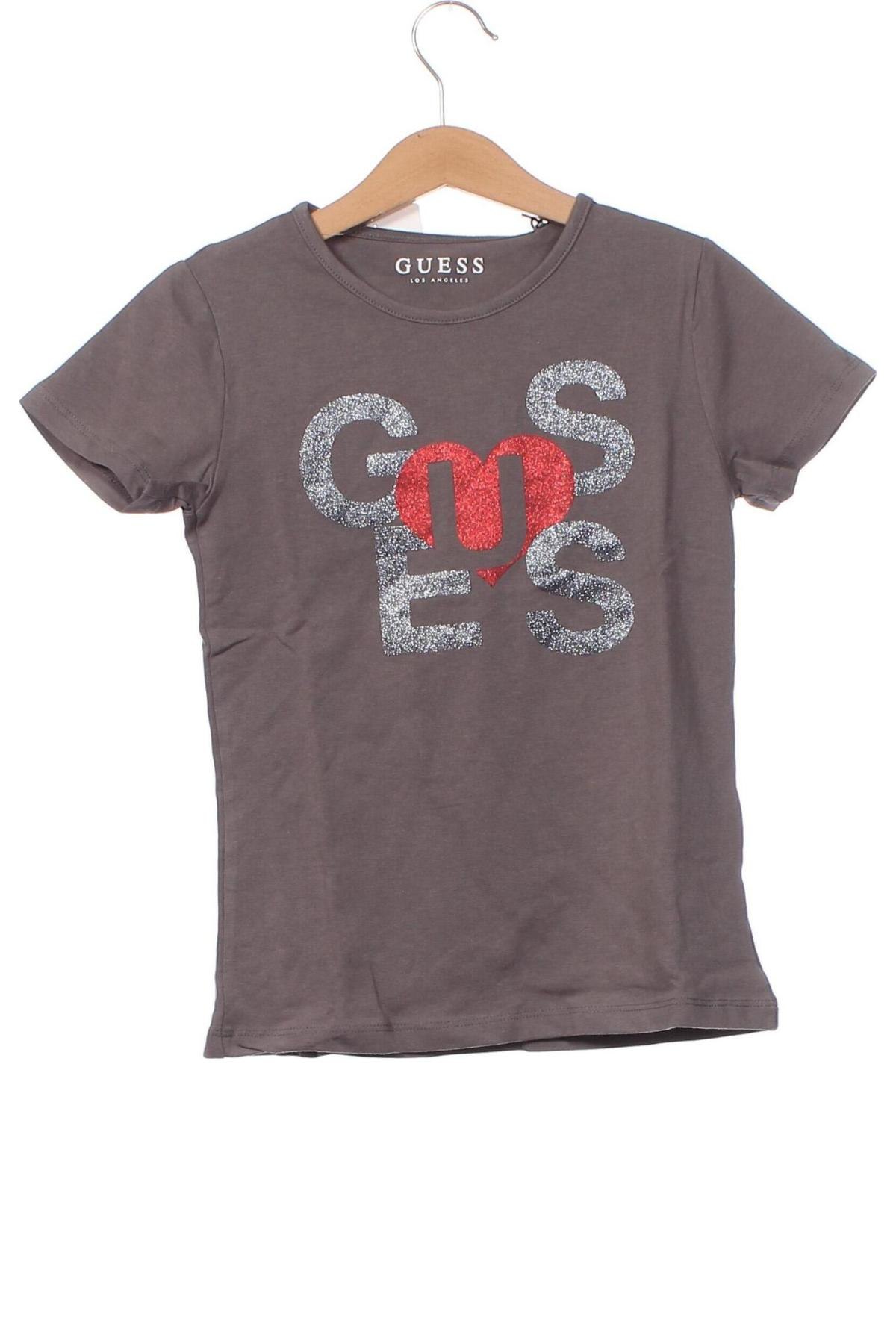 Детска тениска Guess, Размер 7-8y/ 128-134 см, Цвят Сив, Цена 33,63 лв.
