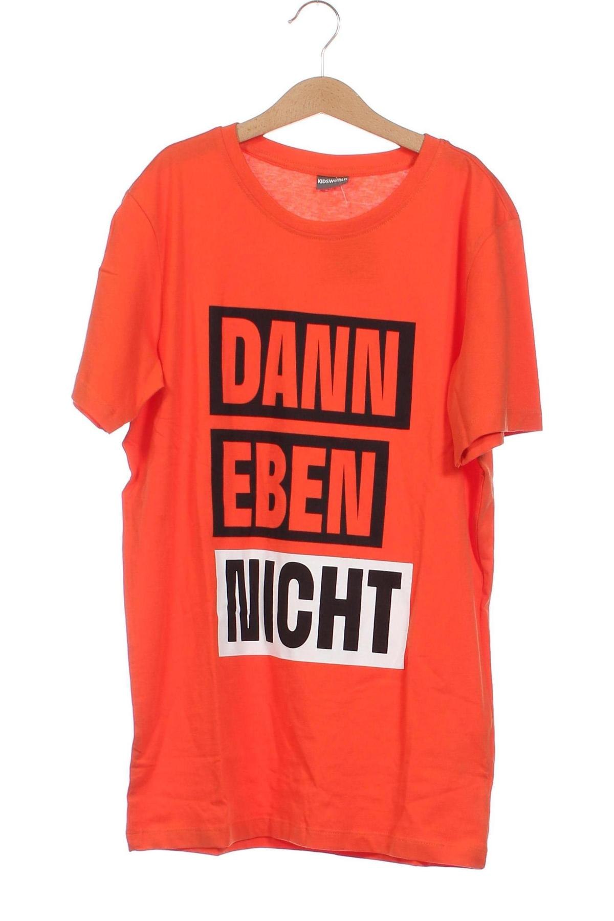 Dziecięcy T-shirt Kids World, Rozmiar 14-15y/ 168-170 cm, Kolor Pomarańczowy, Cena 69,30 zł