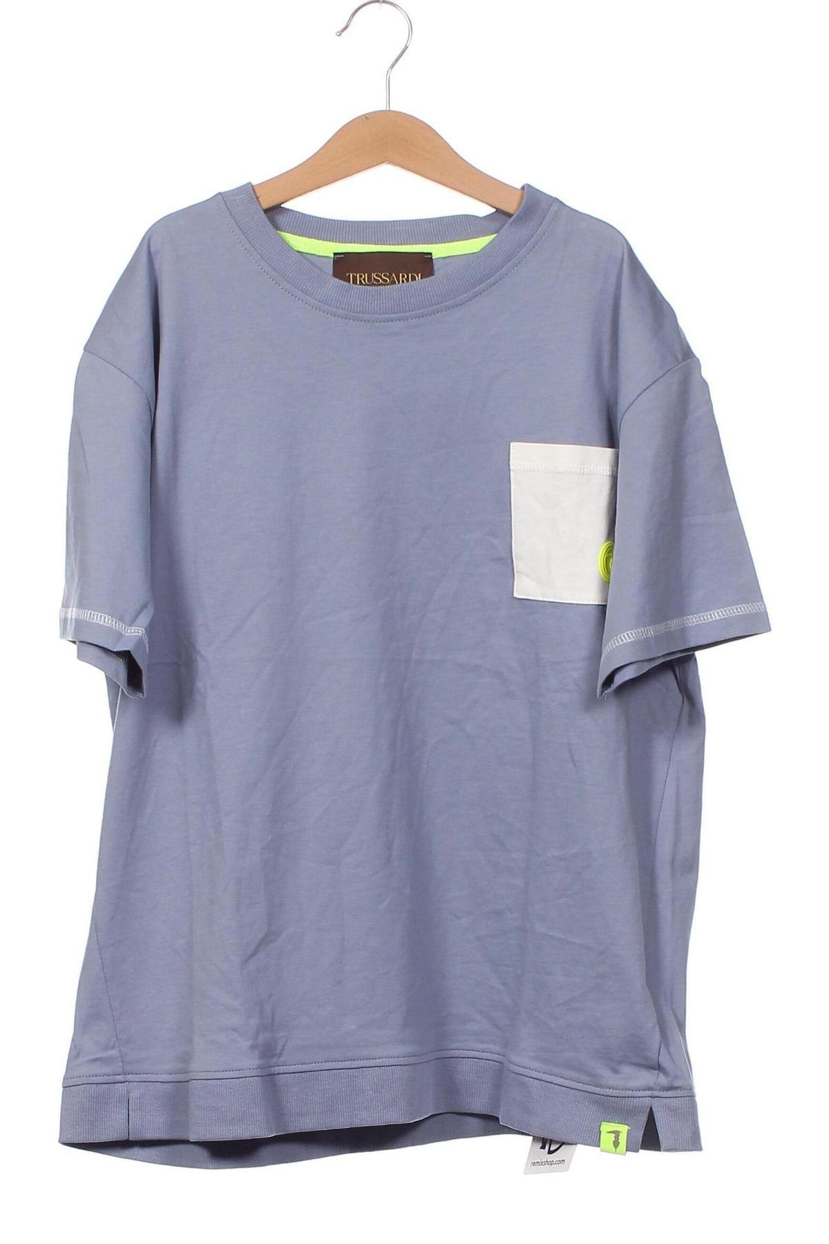 Kinder T-Shirt Trussardi Jeans, Größe 12-13y/ 158-164 cm, Farbe Blau, Preis 25,61 €