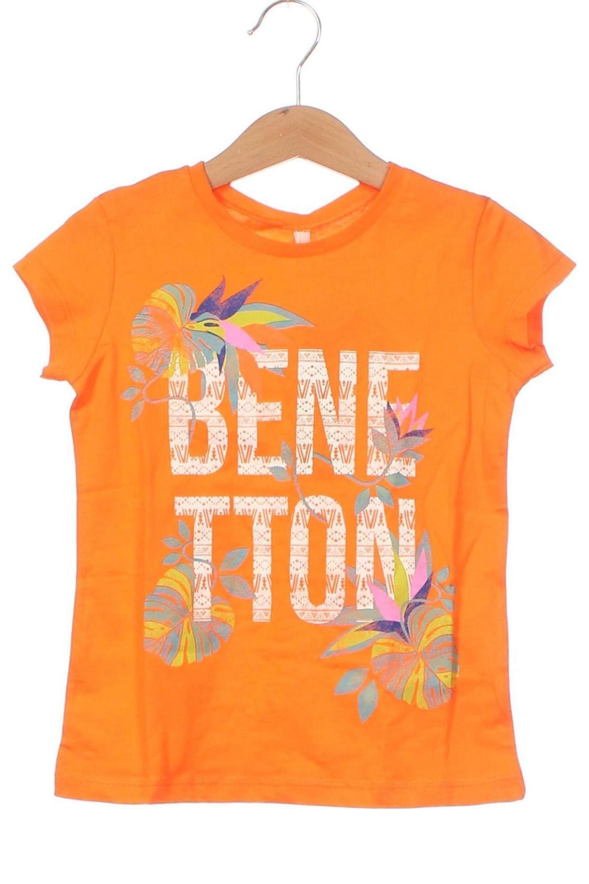 Tricou pentru copii United Colors Of Benetton, Mărime 3-4y/ 104-110 cm, Culoare Portocaliu, Preț 102,63 Lei