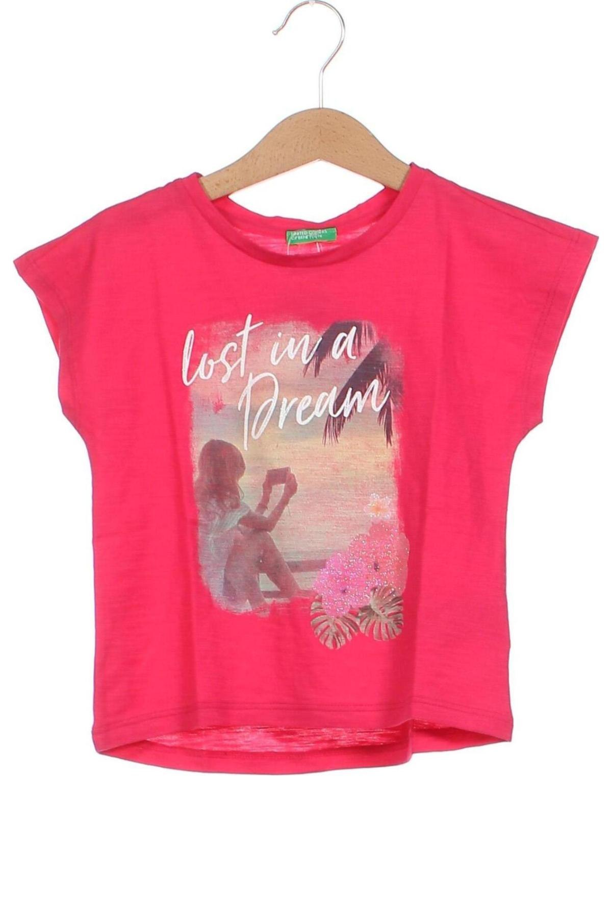 Tricou pentru copii United Colors Of Benetton, Mărime 18-24m/ 86-98 cm, Culoare Roz, Preț 102,63 Lei