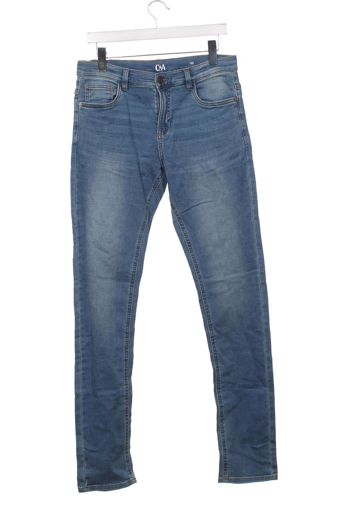 Dětské džíny  C&A, Velikost 15-18y/ 170-176 cm, Barva Modrá, Cena  383,00 Kč