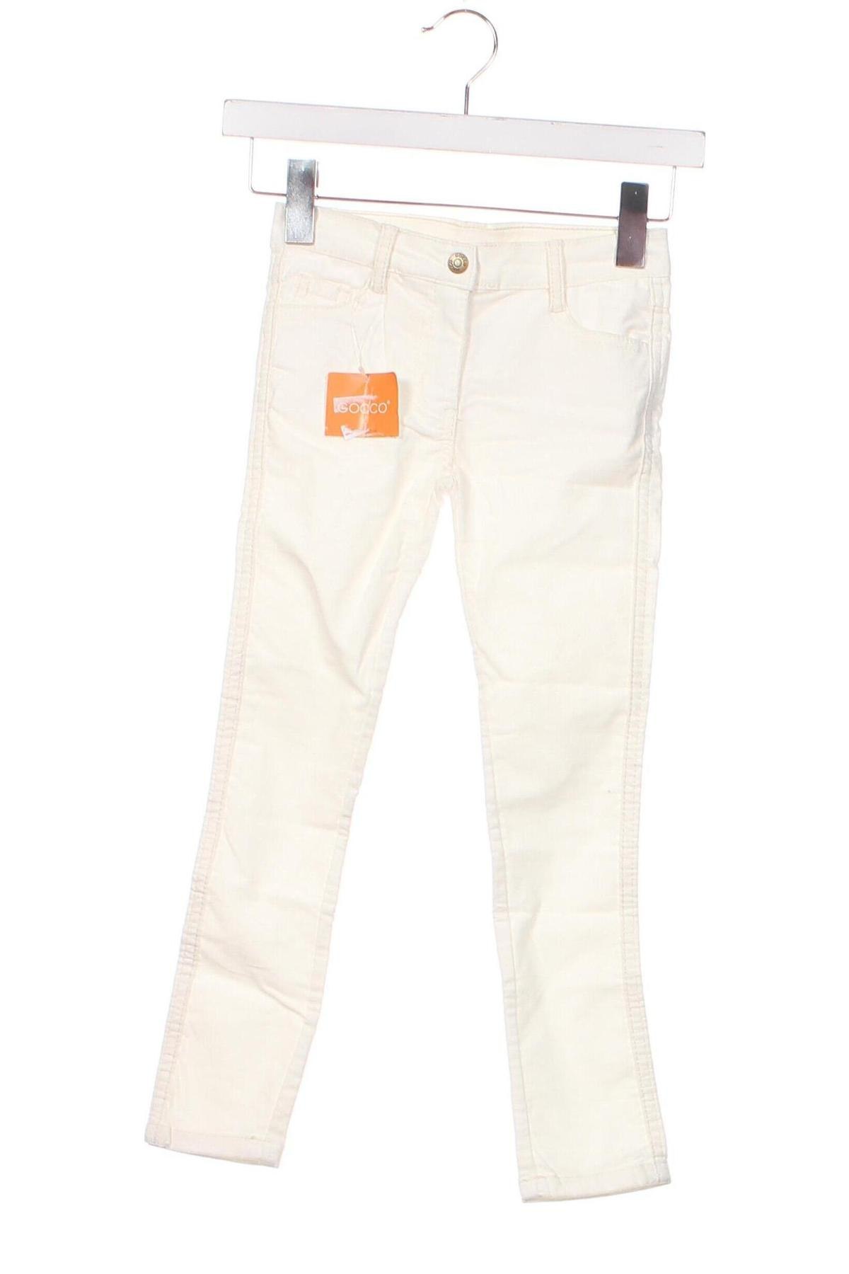 Dziecięce jeansy Gocco, Rozmiar 4-5y/ 110-116 cm, Kolor Biały, Cena 27,59 zł
