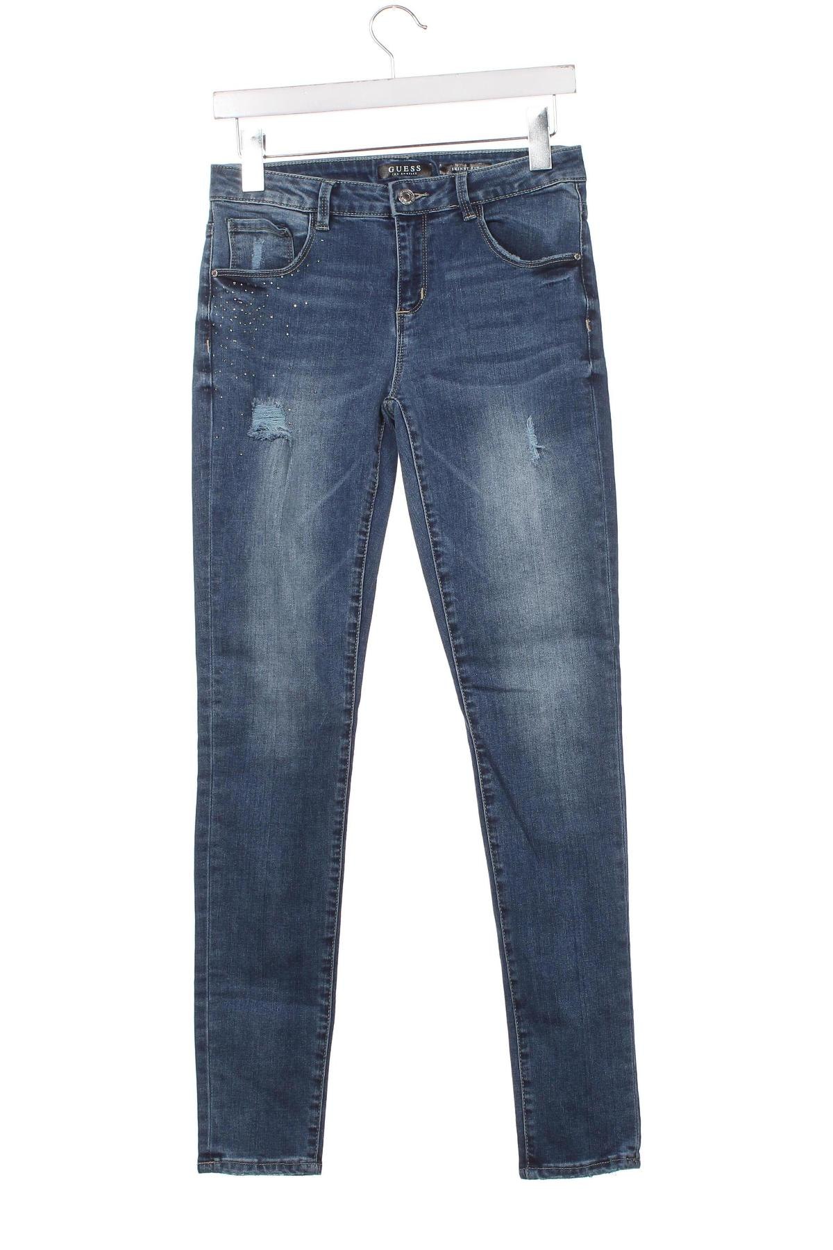 Dziecięce jeansy Guess, Rozmiar 15-18y/ 170-176 cm, Kolor Niebieski, Cena 110,34 zł