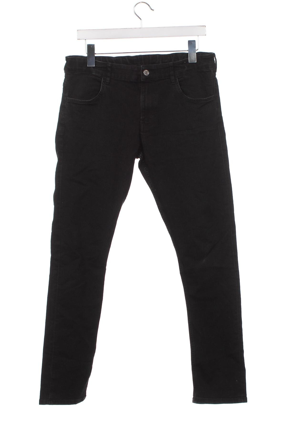 Dziecięce jeansy H&M, Rozmiar 11-12y/ 152-158 cm, Kolor Czarny, Cena 23,19 zł