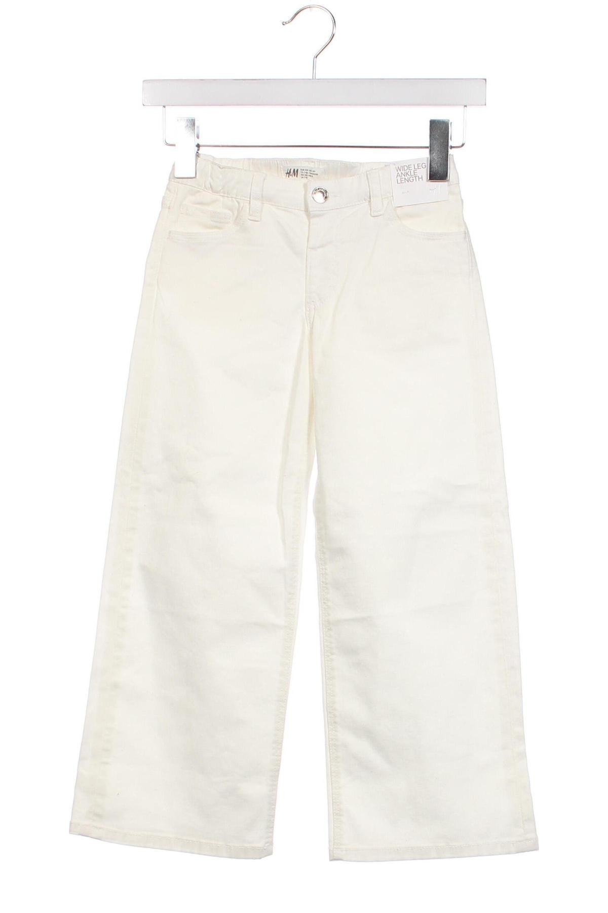 Dziecięce jeansy H&M, Rozmiar 7-8y/ 128-134 cm, Kolor Biały, Cena 126,00 zł
