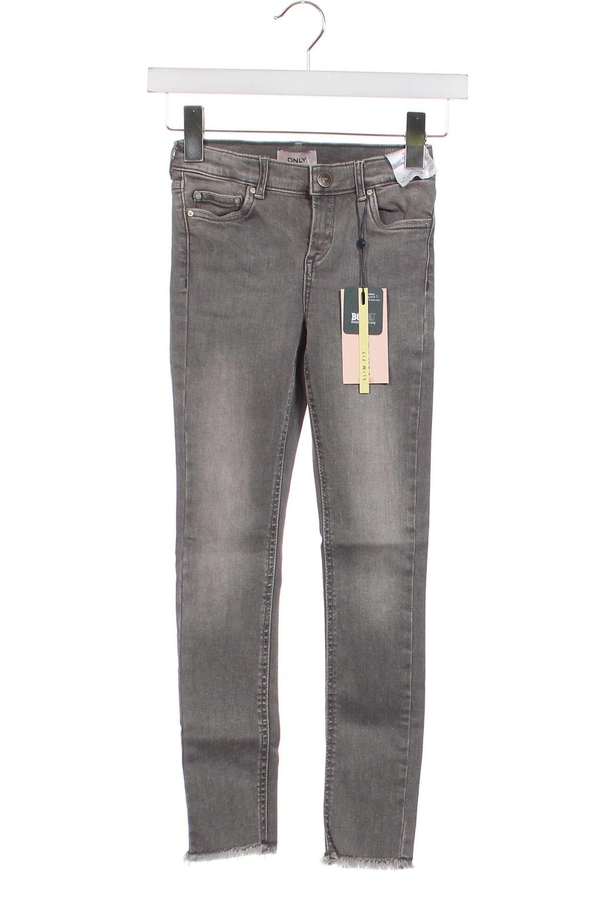 Dziecięce jeansy ONLY, Rozmiar 8-9y/ 134-140 cm, Kolor Szary, Cena 130,61 zł