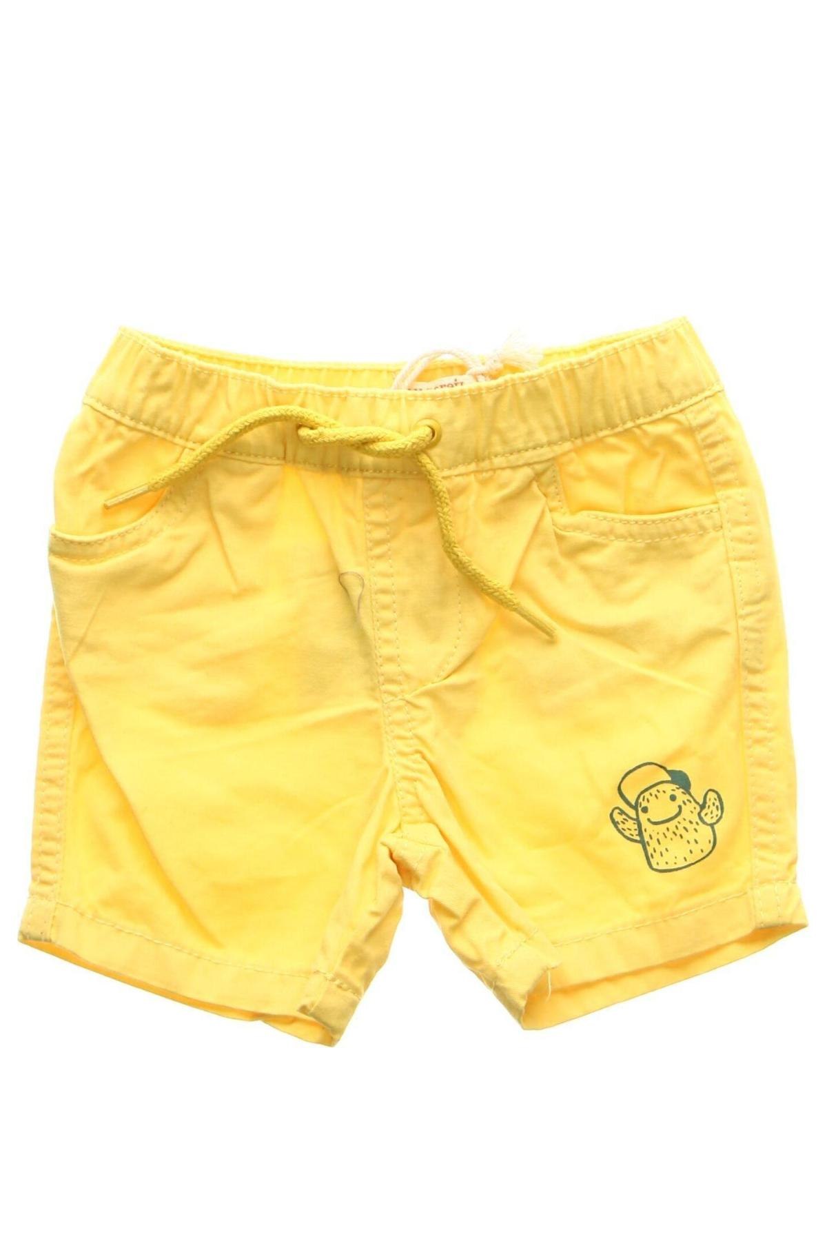 Детски къс панталон Du Pareil Au Meme, Размер 3-6m/ 62-68 см, Цвят Жълт, Цена 10,53 лв.