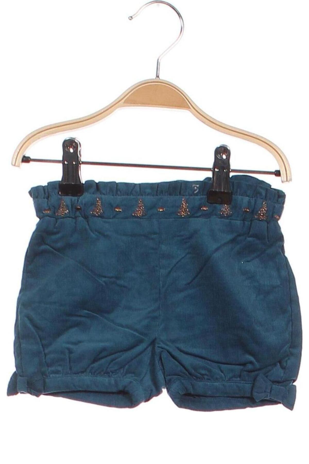 Pantaloni scurți pentru copii Du Pareil Au Meme, Mărime 9-12m/ 74-80 cm, Culoare Albastru, Preț 30,79 Lei