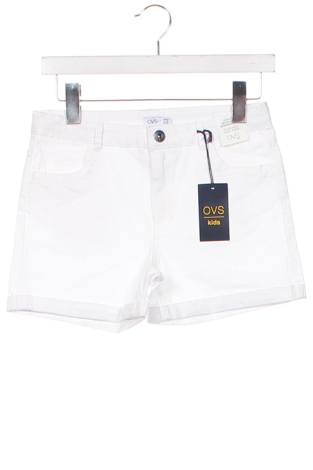 Pantaloni scurți pentru copii Oviesse, Mărime 14-15y/ 168-170 cm, Culoare Alb, Preț 110,53 Lei