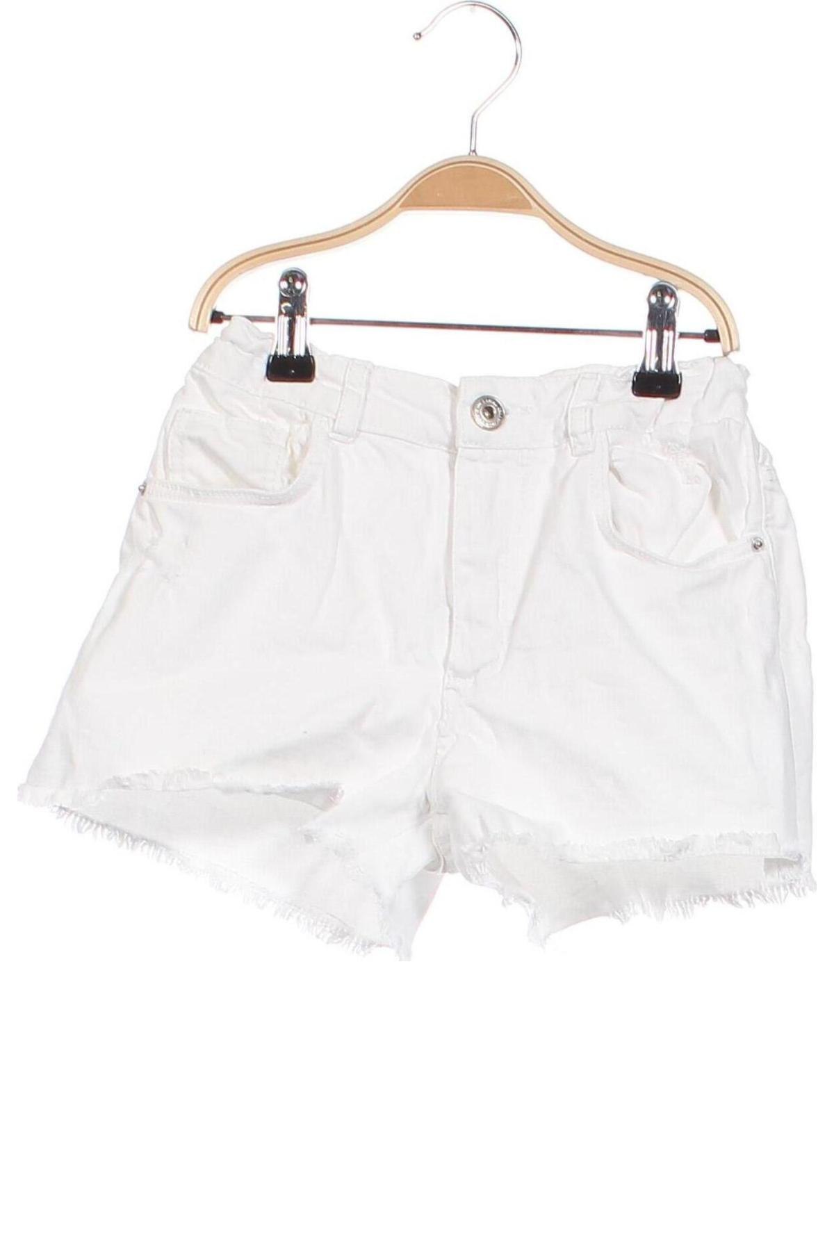 Pantaloni scurți pentru copii Zara Kids, Mărime 10-11y/ 146-152 cm, Culoare Alb, Preț 33,65 Lei