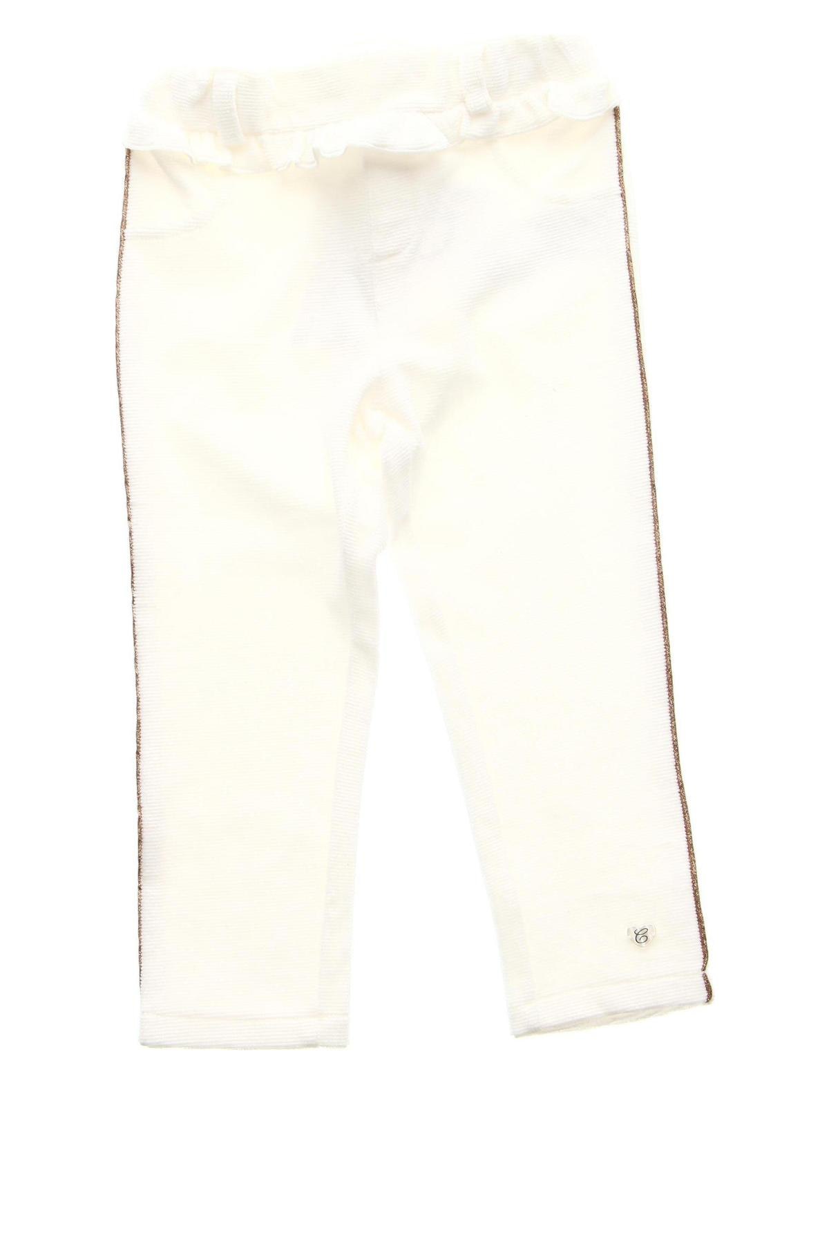 Pantaloni pentru copii Chicco, Mărime 18-24m/ 86-98 cm, Culoare Alb, Preț 55,89 Lei