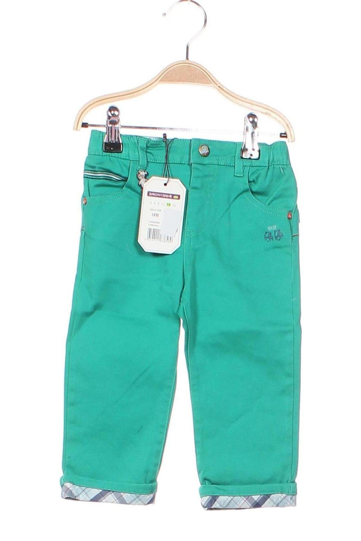 Pantaloni pentru copii Sergent Major, Mărime 9-12m/ 74-80 cm, Culoare Verde, Preț 27,95 Lei