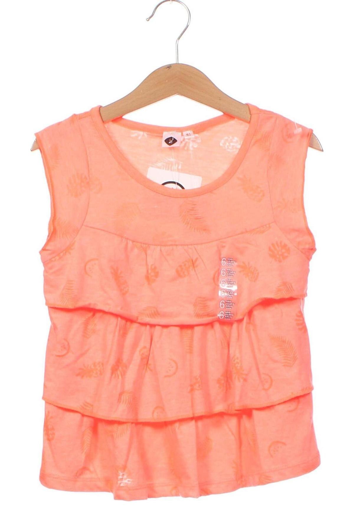 Kinder Top Girl, Größe 4-5y/ 110-116 cm, Farbe Orange, Preis 4,49 €