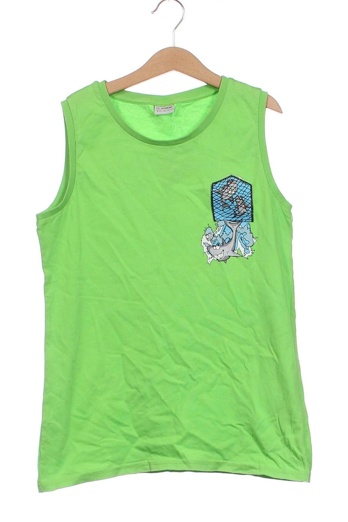 Μπλουζάκι αμάνικο παιδικό LC Waikiki, Μέγεθος 9-10y/ 140-146 εκ., Χρώμα Πράσινο, Τιμή 4,91 €