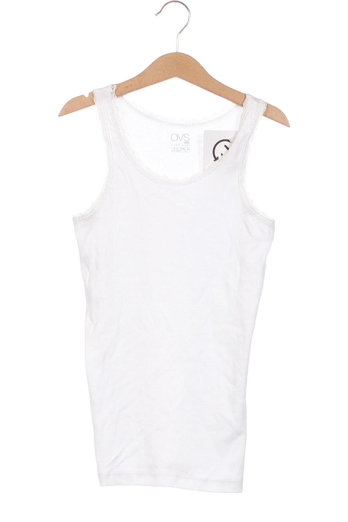 Μπλουζάκι αμάνικο παιδικό Oviesse, Μέγεθος 8-9y/ 134-140 εκ., Χρώμα Λευκό, Τιμή 13,40 €
