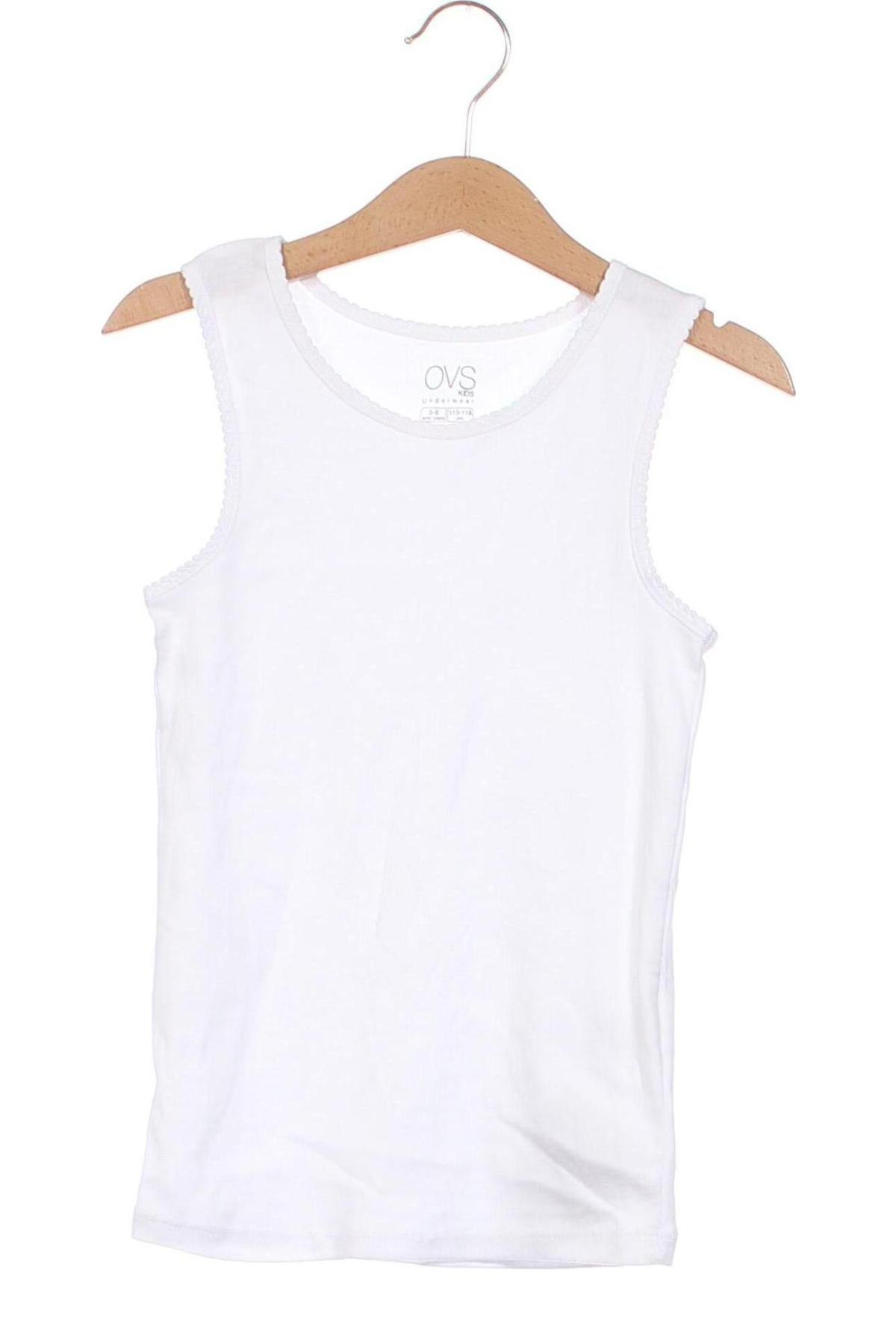 Μπλουζάκι αμάνικο παιδικό Oviesse, Μέγεθος 4-5y/ 110-116 εκ., Χρώμα Λευκό, Τιμή 13,40 €