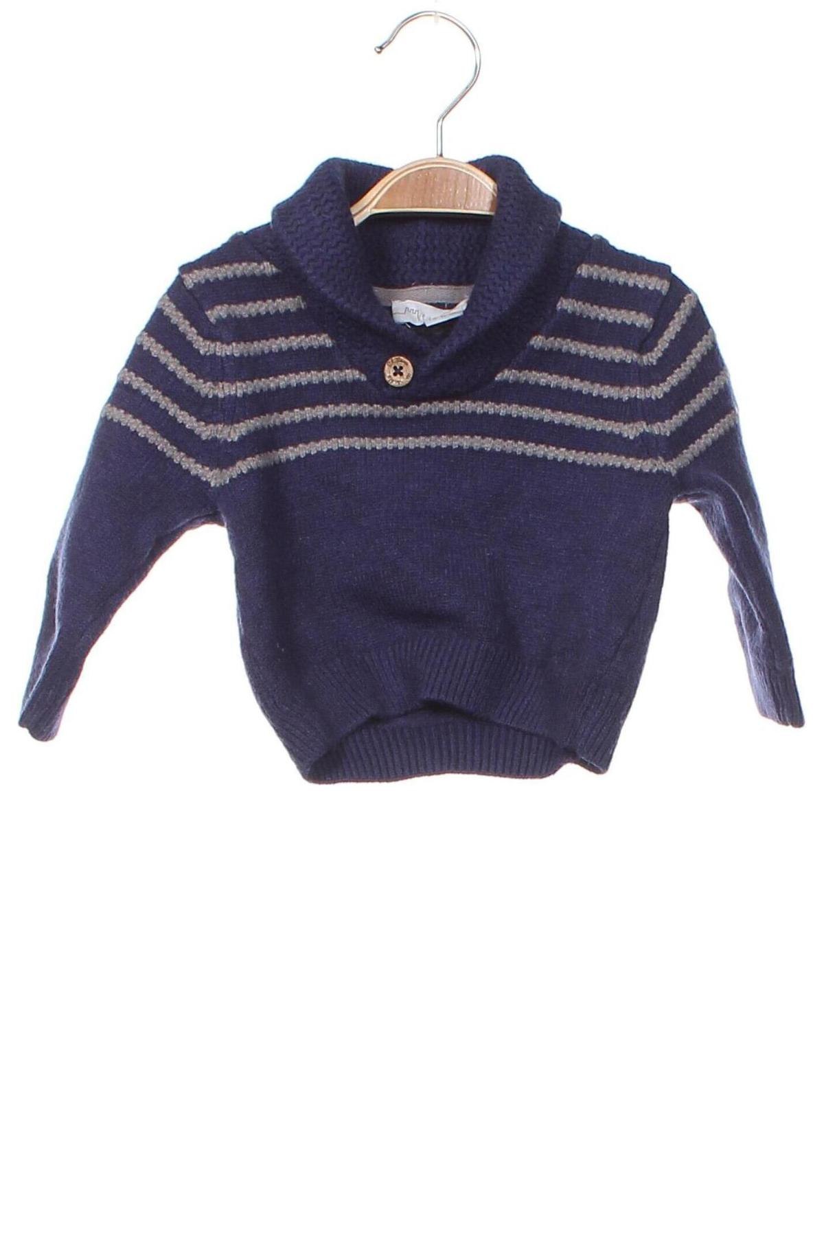Детски пуловер Chateau de Sable, Размер 9-12m/ 74-80 см, Цвят Син, Цена 5,70 лв.