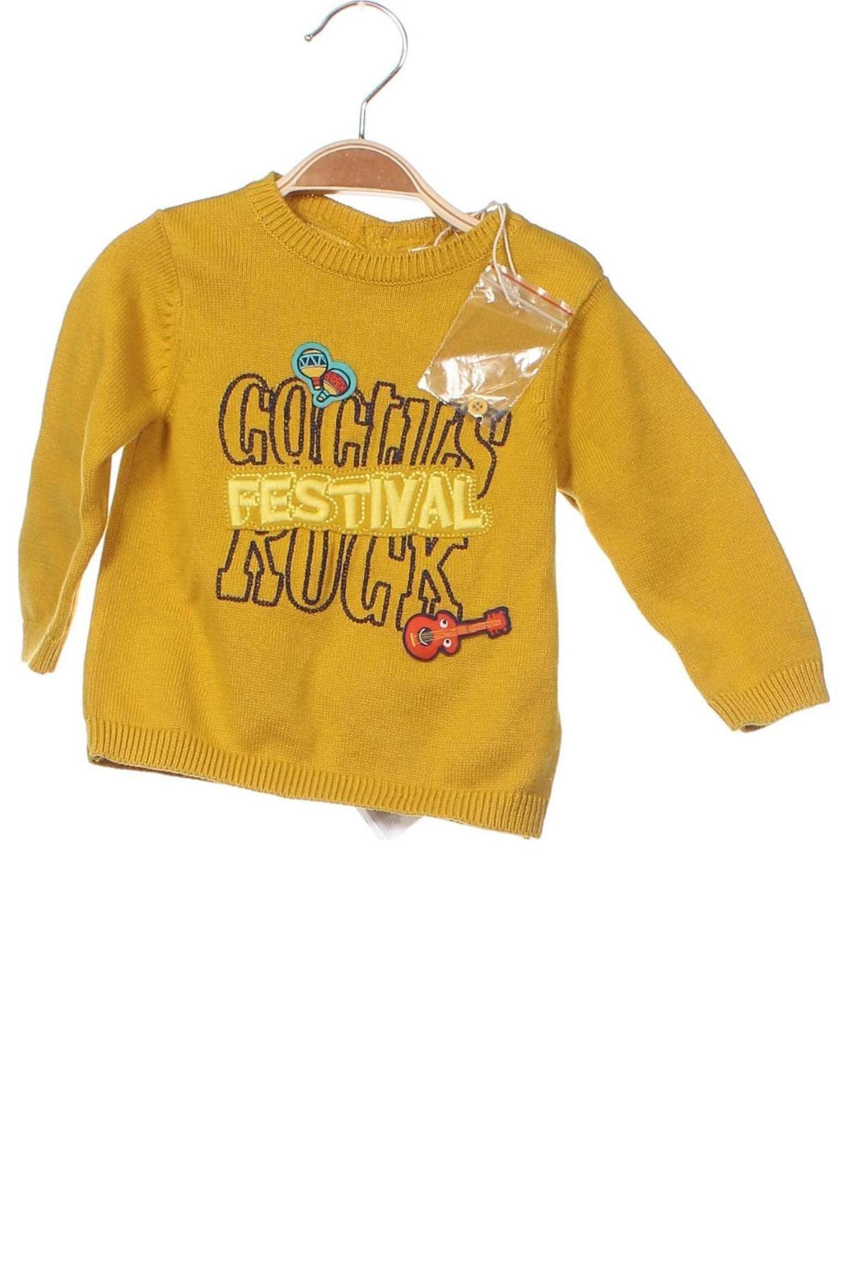 Παιδικό πουλόβερ Du Pareil Au Meme, Μέγεθος 6-9m/ 68-74 εκ., Χρώμα Κίτρινο, Τιμή 13,68 €