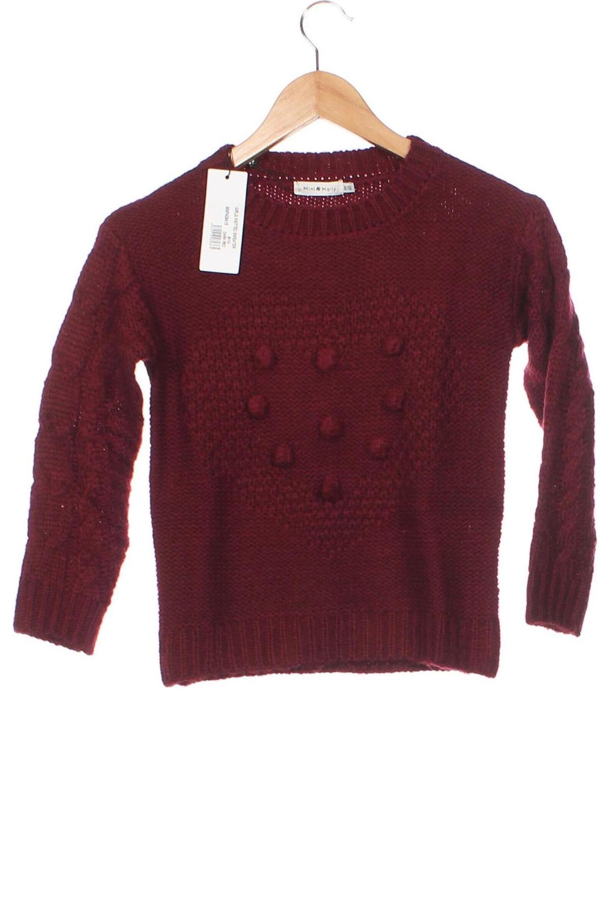 Dziecięcy sweter Mini Molly, Rozmiar 9-10y/ 140-146 cm, Kolor Czerwony, Cena 45,61 zł