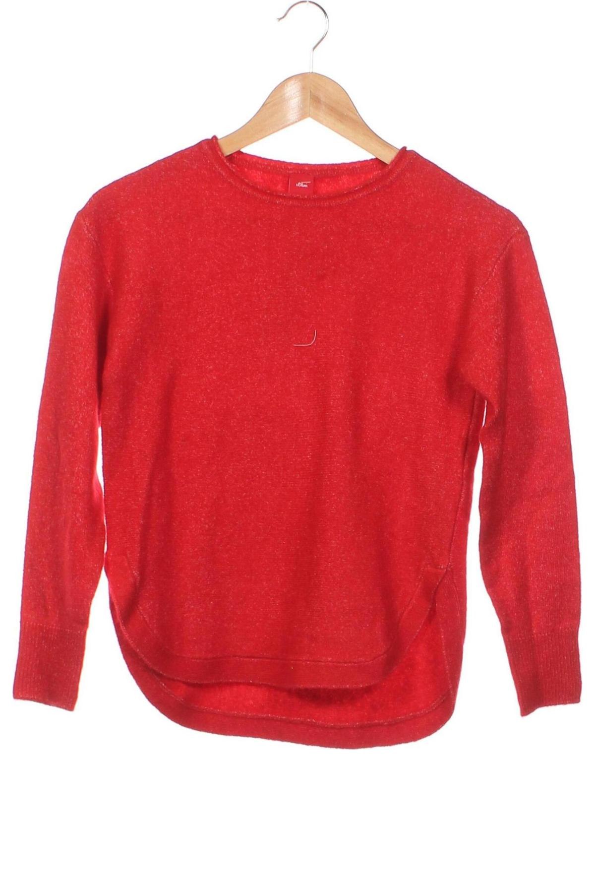 Детски пуловер S.Oliver, Размер 11-12y/ 152-158 см, Цвят Червен, Цена 26,55 лв.