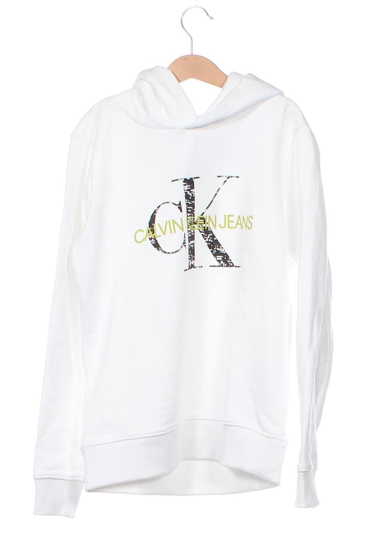 Dziecięca bluza Calvin Klein Jeans, Rozmiar 12-13y/ 158-164 cm, Kolor Biały, Cena 326,65 zł