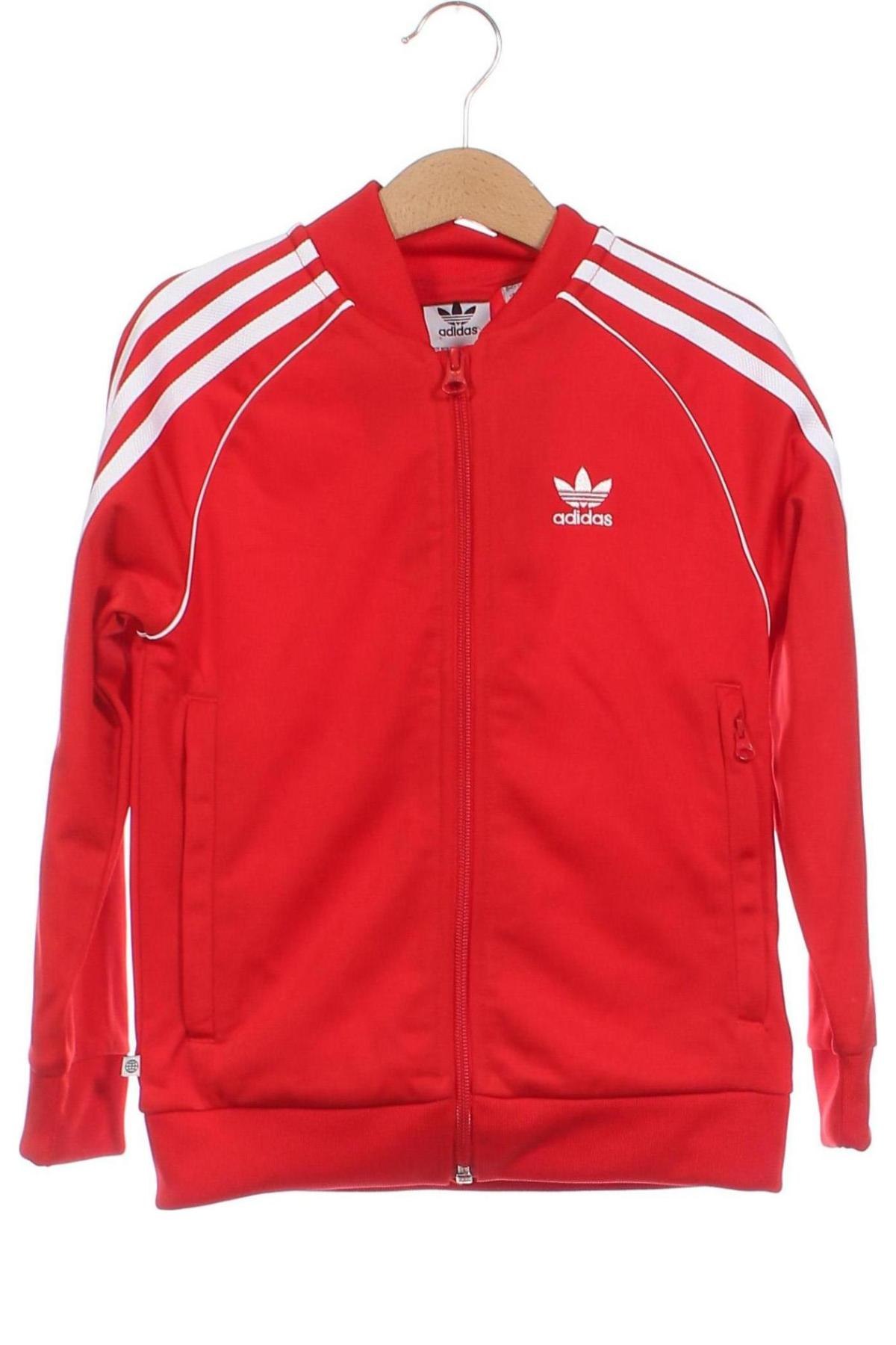 Dziecięca sportowa bluza Adidas Originals, Rozmiar 6-7y/ 122-128 cm, Kolor Czerwony, Cena 248,05 zł
