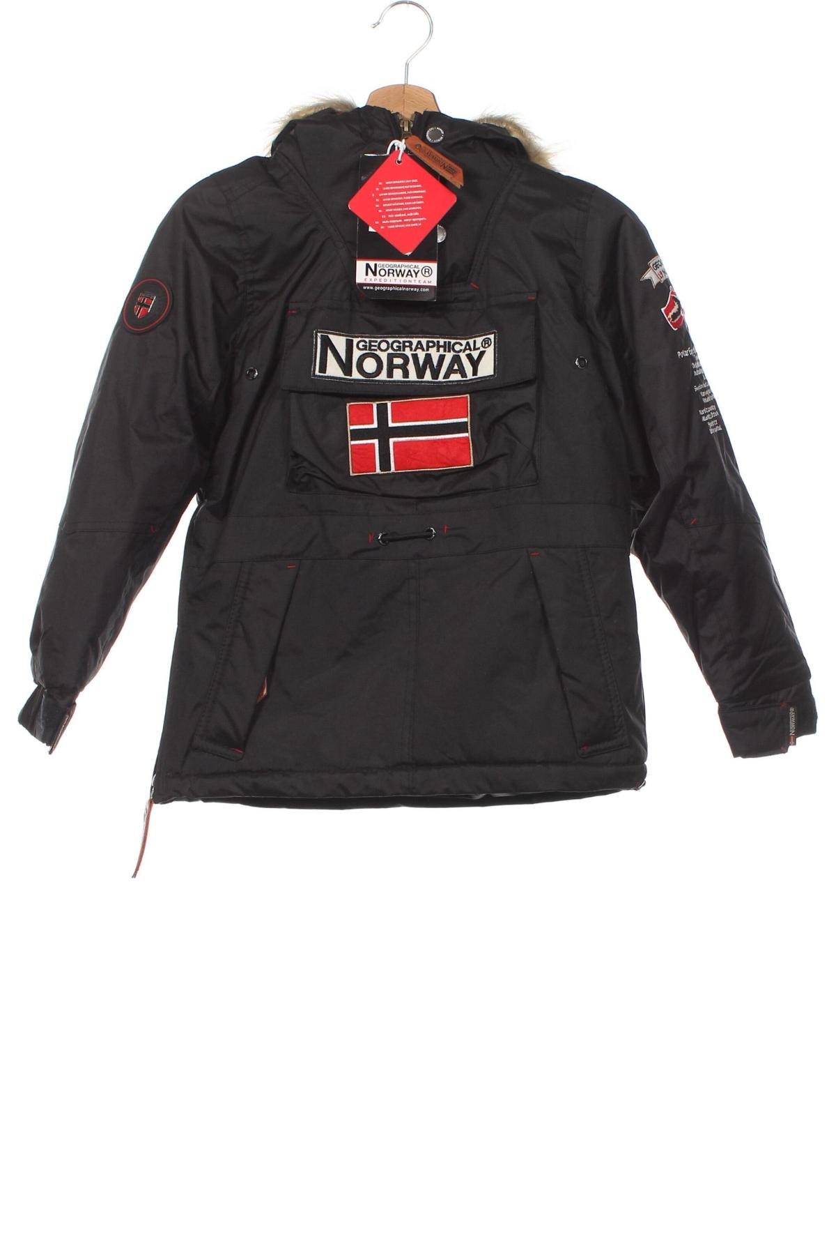 Детско яке Geographical Norway, Размер 9-10y/ 140-146 см, Цвят Черен, Цена 133,33 лв.