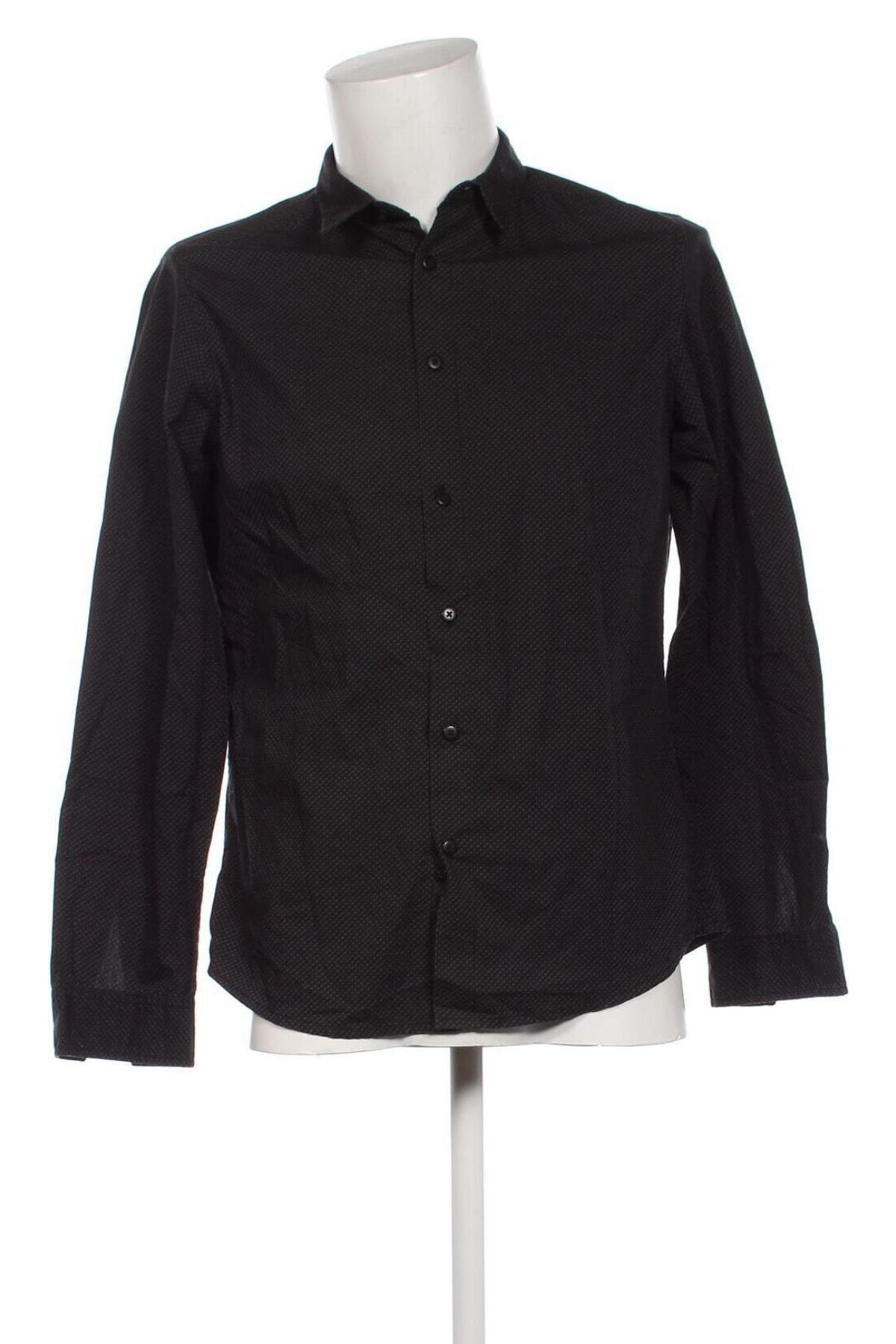 Ανδρικό πουκάμισο Angelo Litrico, Μέγεθος M, Χρώμα Μαύρο, Τιμή 17,94 €