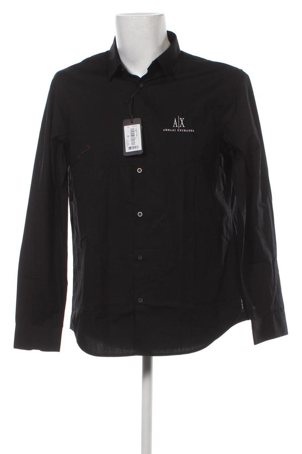 Мъжка риза Armani Exchange, Размер L, Цвят Черен, Цена 150,00 лв.