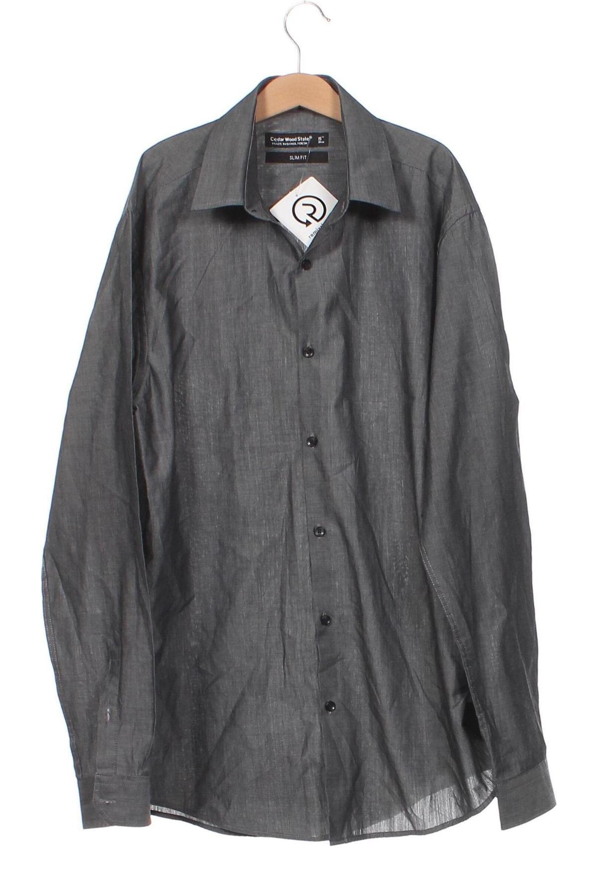 Ανδρικό πουκάμισο CedarWood State, Μέγεθος M, Χρώμα Γκρί, Τιμή 3,23 €