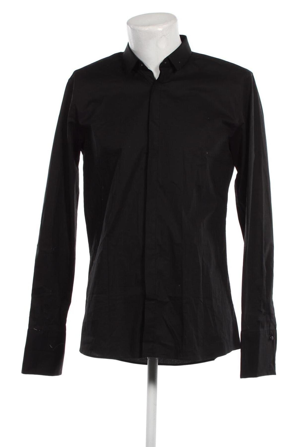 Ανδρικό πουκάμισο Hugo Boss, Μέγεθος L, Χρώμα Μαύρο, Τιμή 99,50 €