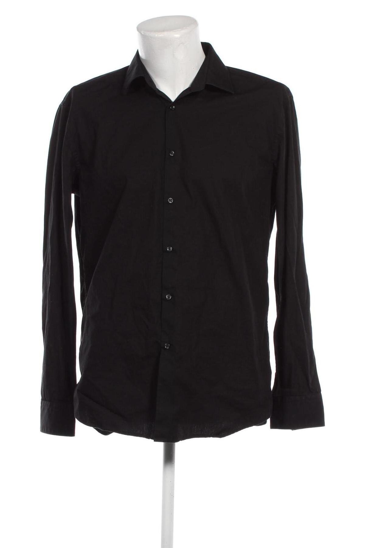 Мъжка риза Hugo Boss, Размер XL, Цвят Черен, Цена 153,23 лв.