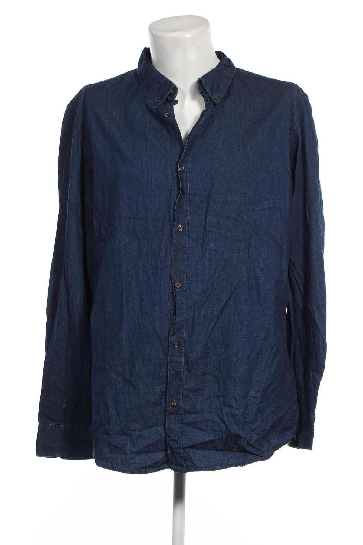 Мъжка риза Jean Pascale, Размер XXL, Цвят Син, Цена 15,95 лв.