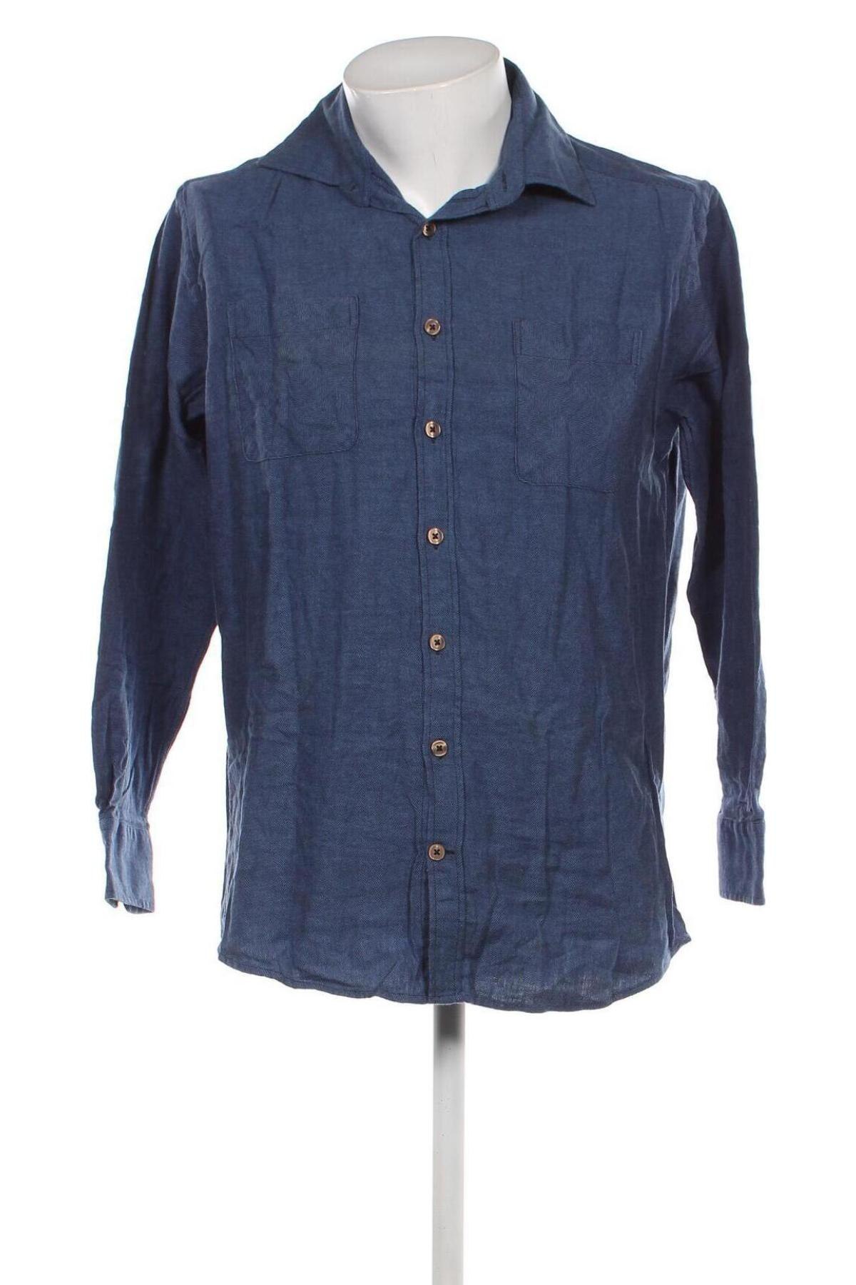 Herrenhemd John Cabot, Größe M, Farbe Blau, Preis 3,03 €