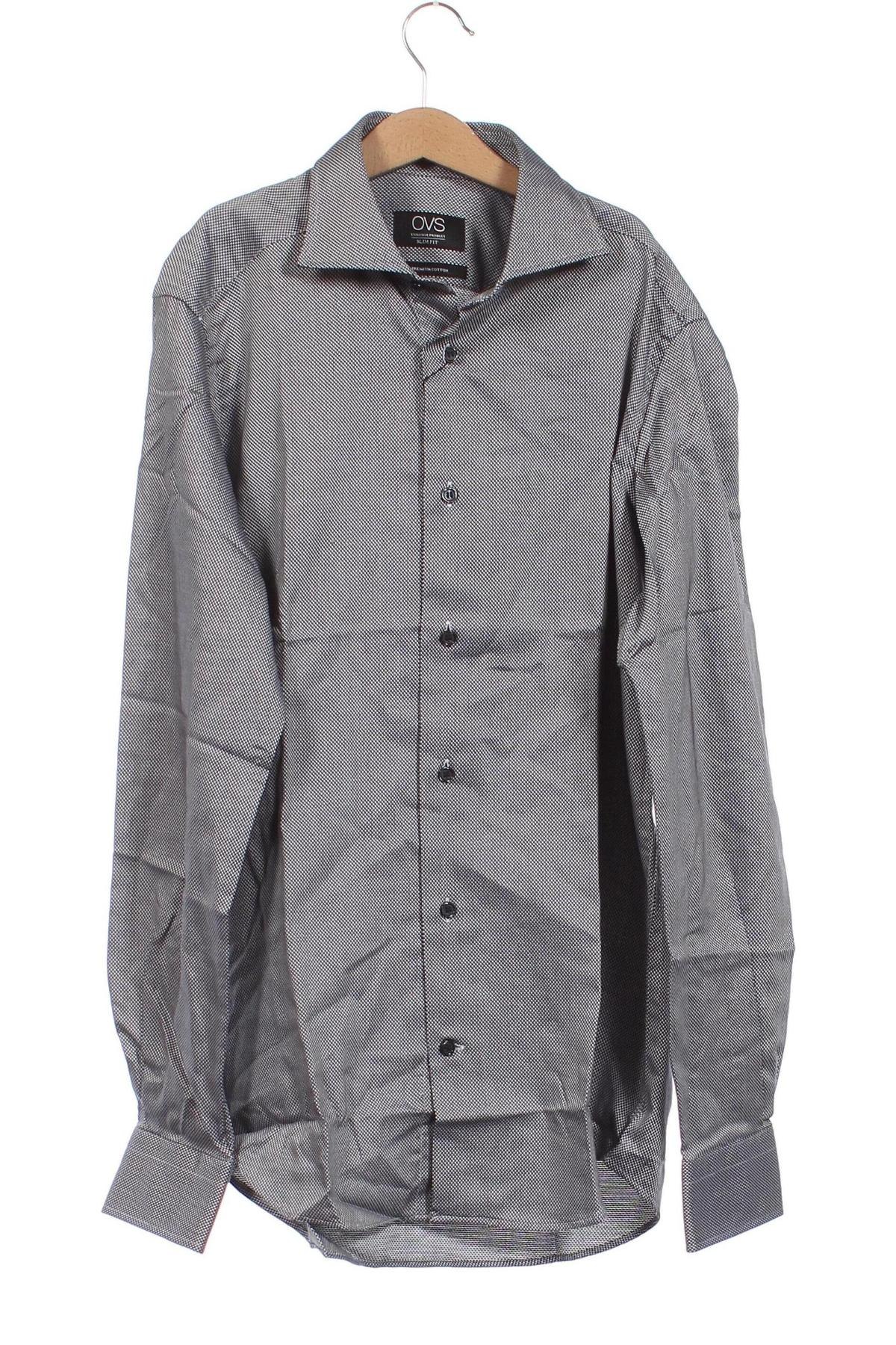 Herrenhemd Oviesse, Größe S, Farbe Grau, Preis 6,40 €