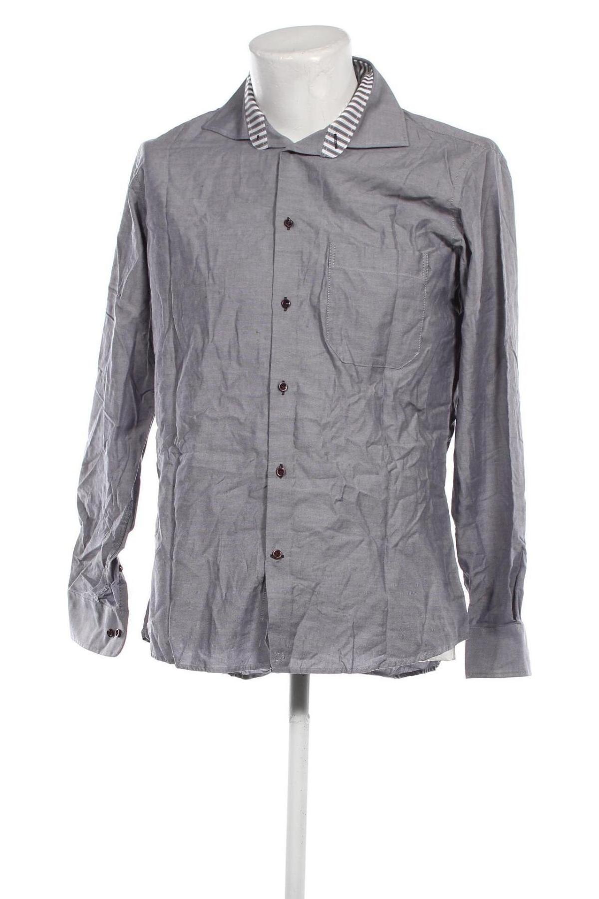 Ανδρικό πουκάμισο PETRIFUN, Μέγεθος M, Χρώμα Γκρί, Τιμή 4,01 €