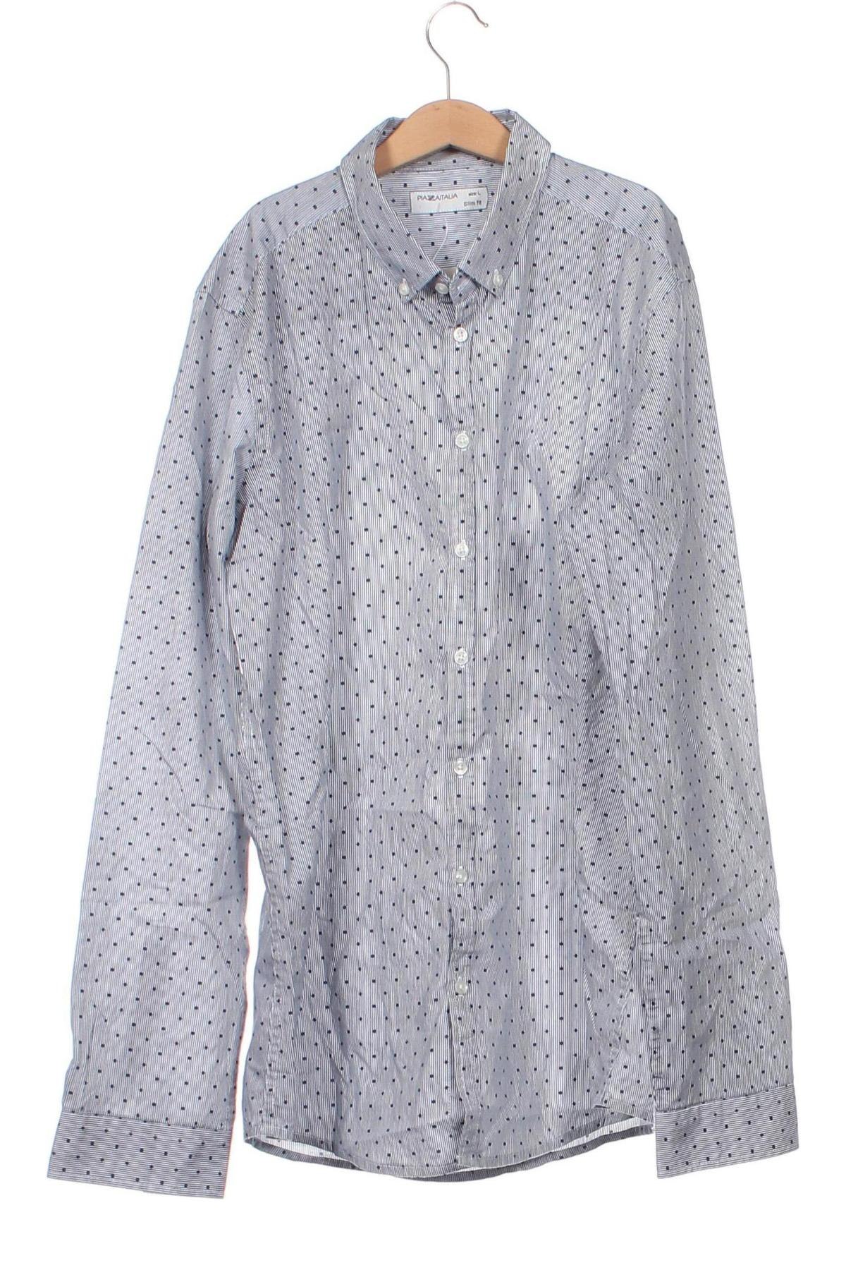Ανδρικό πουκάμισο Piazza Italia, Μέγεθος L, Χρώμα Μπλέ, Τιμή 3,95 €