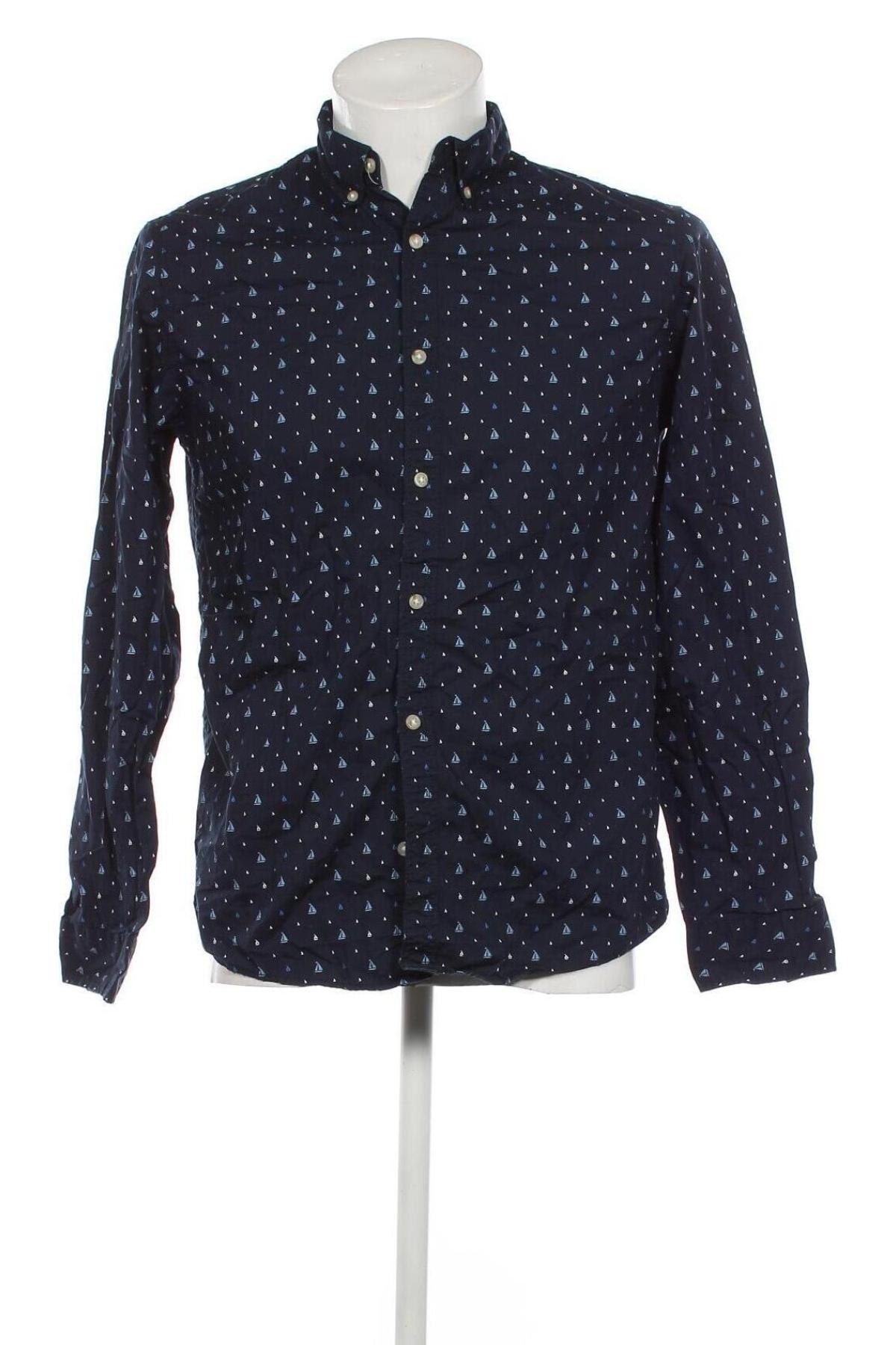 Cămașă de bărbați Produkt by Jack & Jones, Mărime M, Culoare Albastru, Preț 78,95 Lei