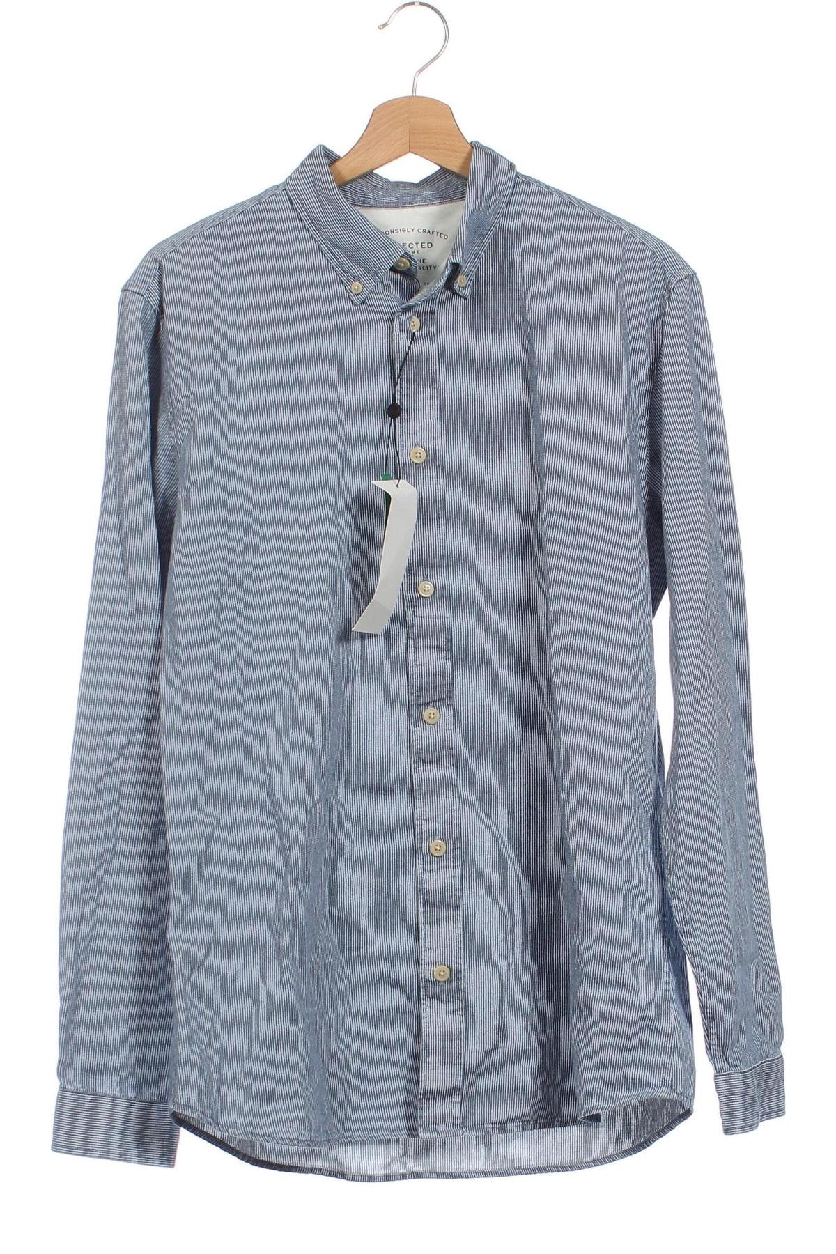 Ανδρικό πουκάμισο Selected Homme, Μέγεθος L, Χρώμα Μπλέ, Τιμή 17,75 €