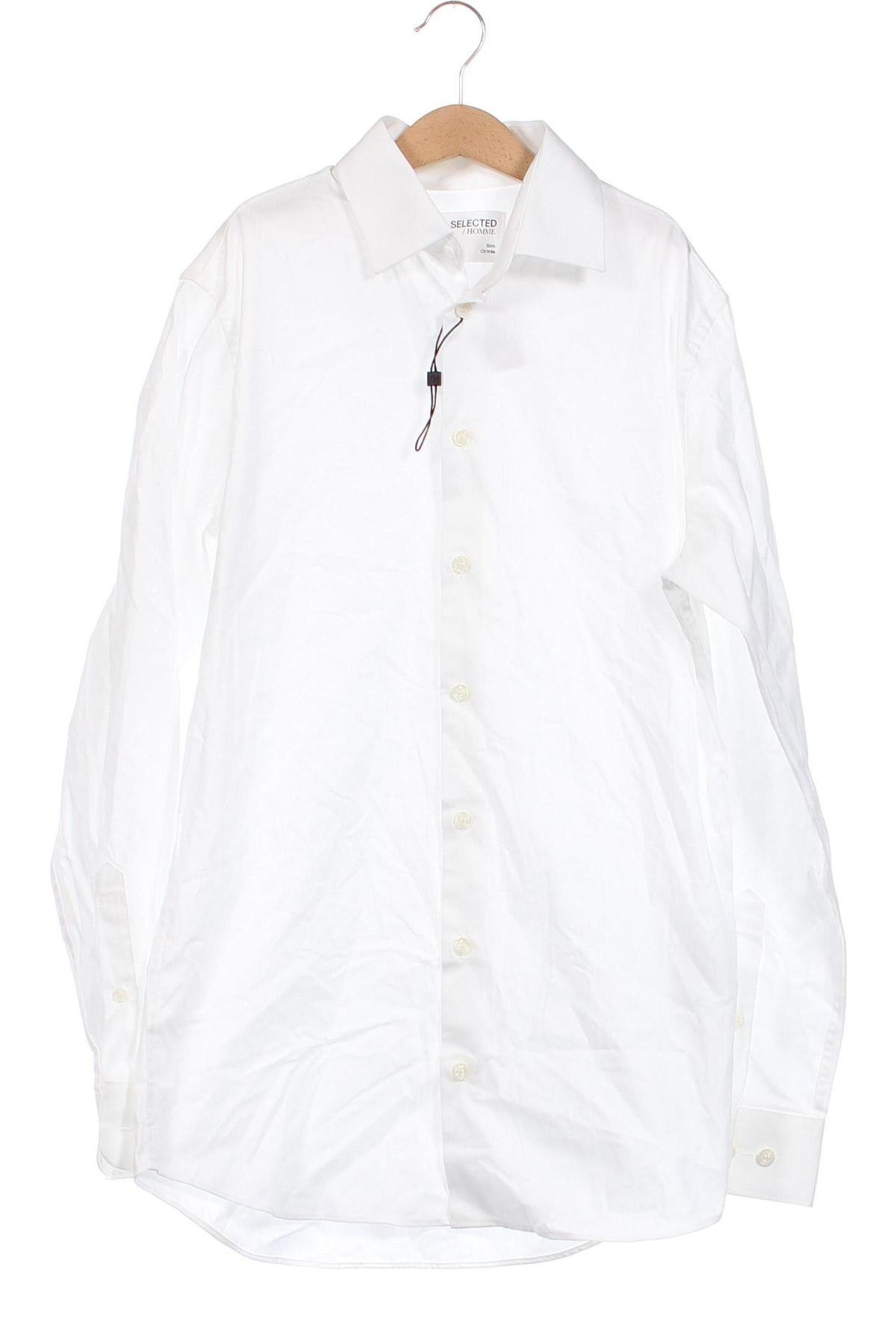 Мъжка риза Selected Homme, Размер XS, Цвят Бял, Цена 82,00 лв.