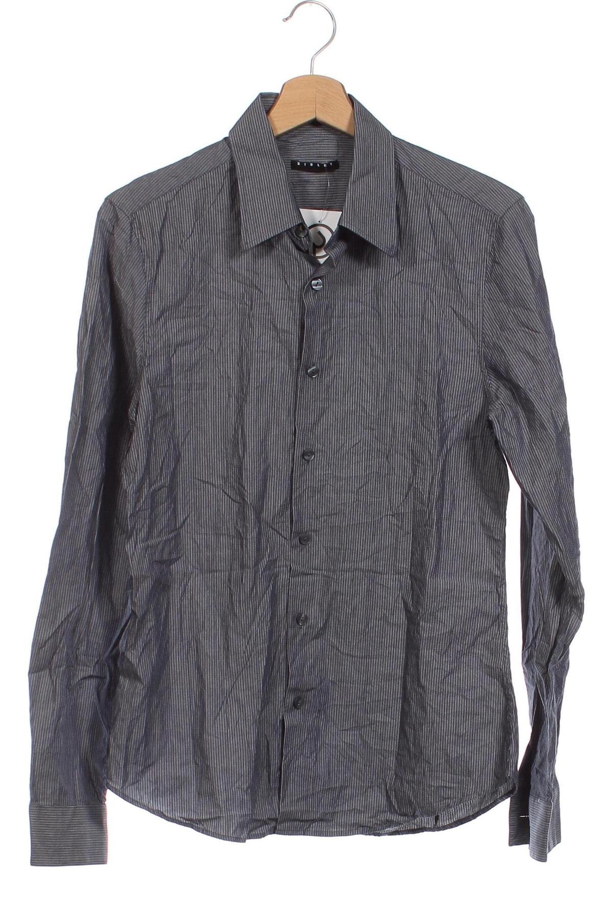 Herrenhemd Sisley, Größe S, Farbe Grau, Preis € 2,71