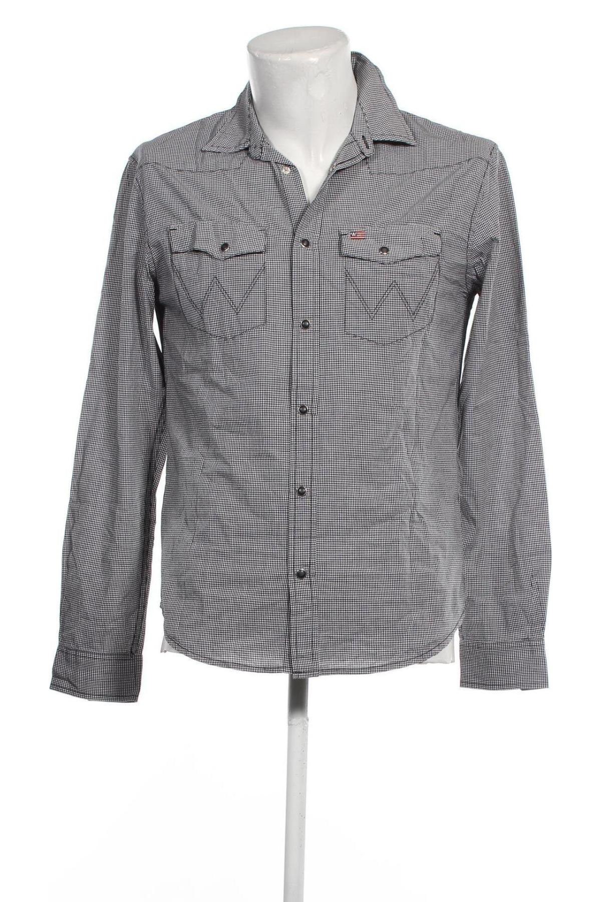 Herrenhemd Wrangler, Größe S, Farbe Grau, Preis 15,47 €