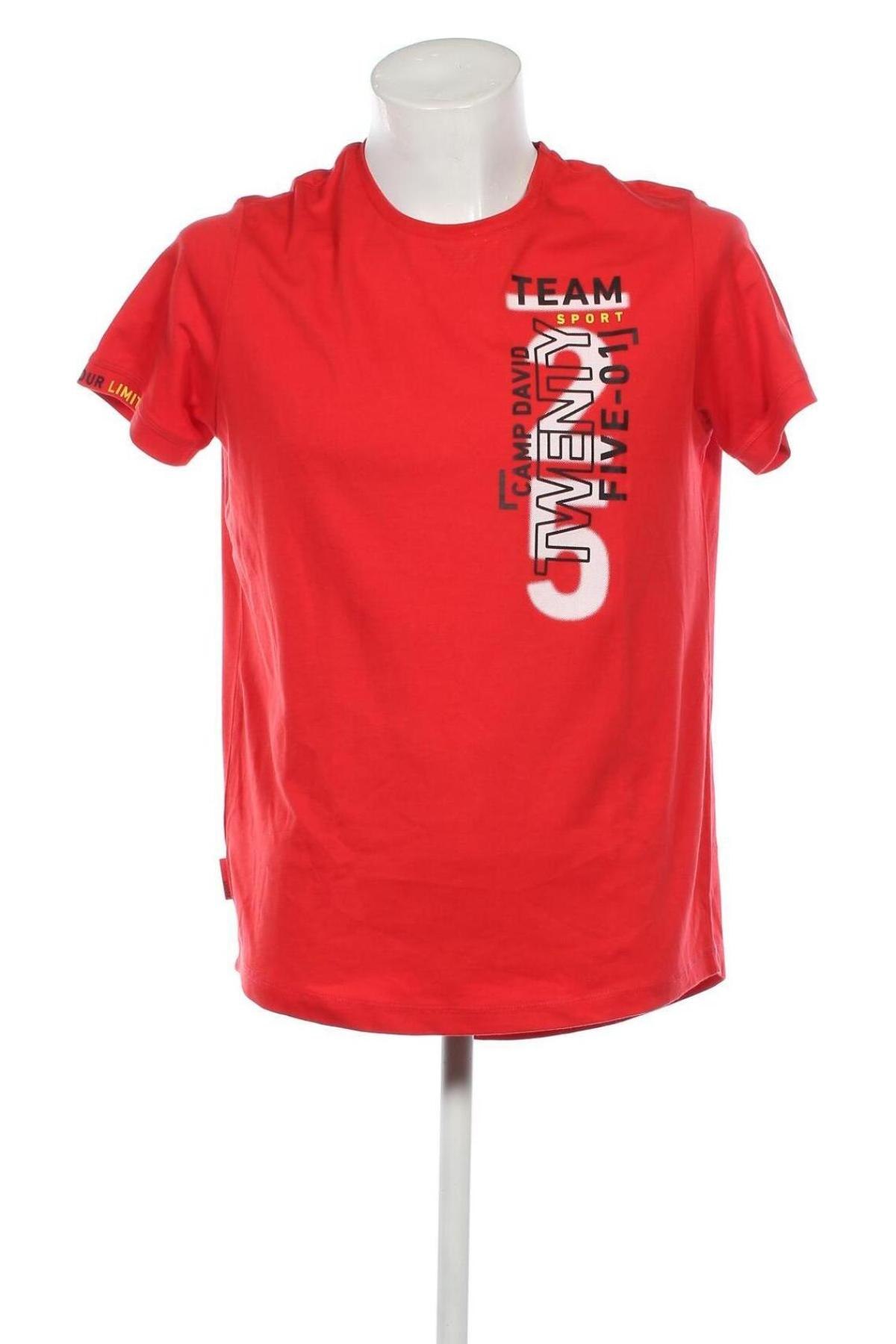 Herren T-Shirt Camp David, Größe M, Farbe Rot, Preis € 19,56