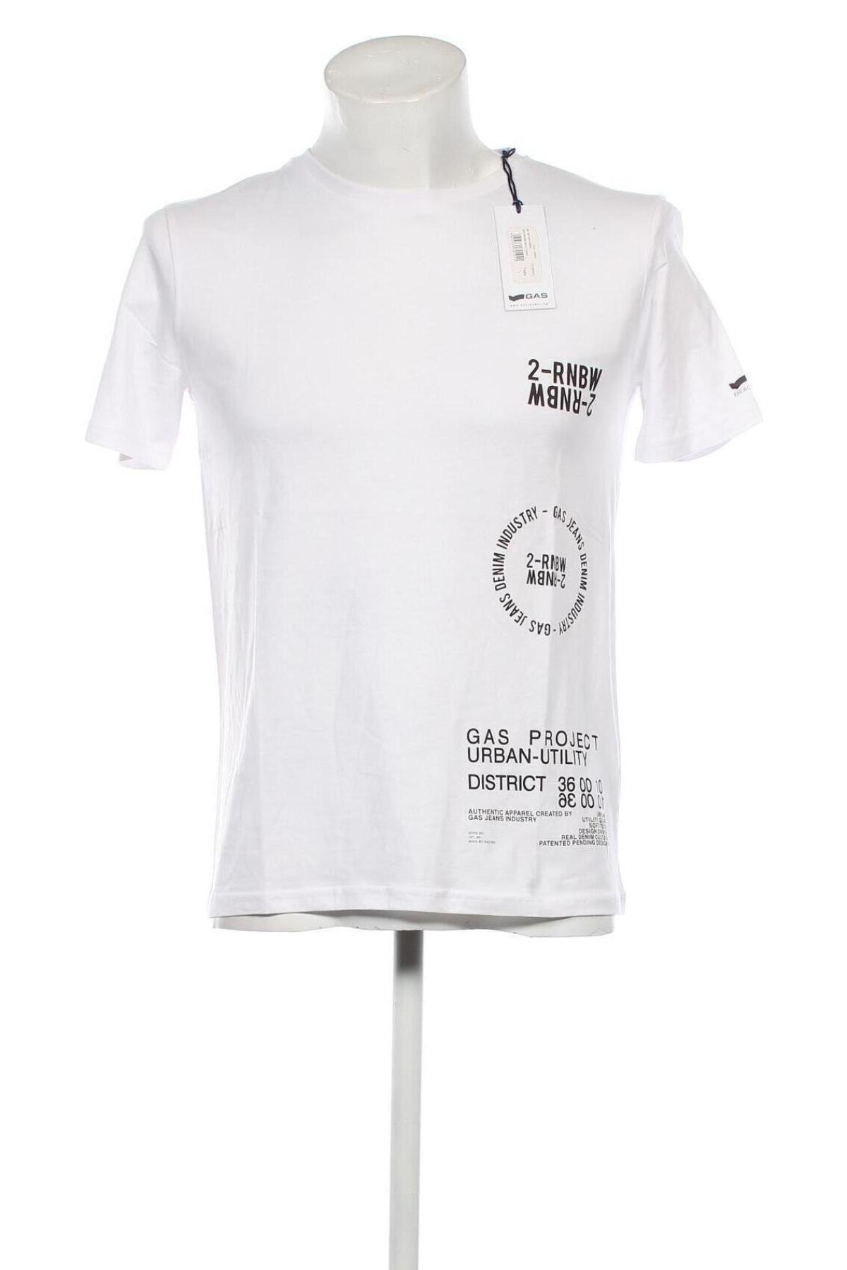 Herren T-Shirt Gas, Größe L, Farbe Weiß, Preis 26,80 €