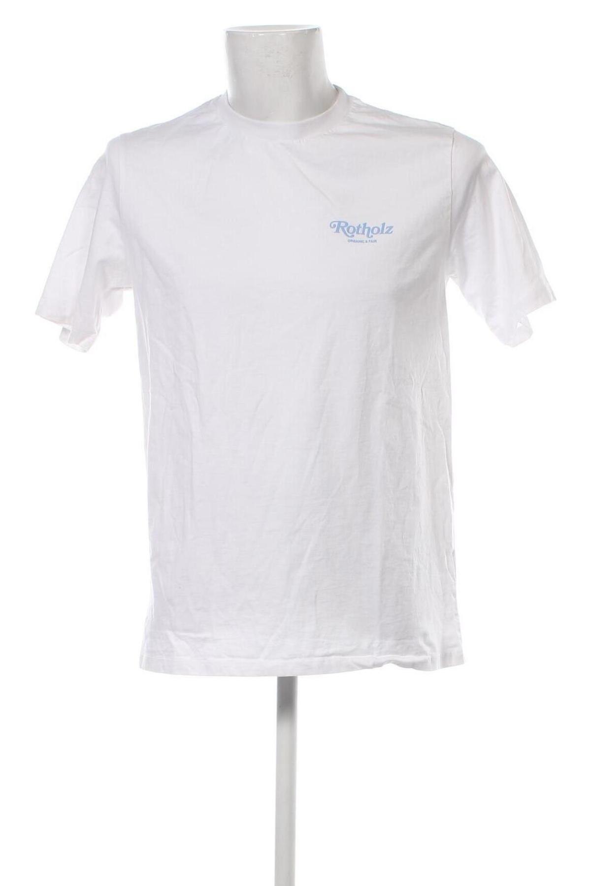 Herren T-Shirt Rotholz, Größe M, Farbe Weiß, Preis 10,72 €